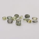  Sapphire | 13 Piece Gemstone Lot | Oval Cut | Green to Yellow | 3.6-4.0x2.6-3.0mm 2.8tcw 1