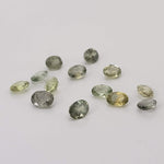  Sapphire | 13 Piece Gemstone Lot | Oval Cut | Green to Yellow | 3.6-4.0x2.6-3.0mm 2.8tcw 2