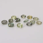  Sapphire | 13 Piece Gemstone Lot | Oval Cut | Green to Yellow | 3.6-4.0x2.6-3.0mm 2.8tcw 3