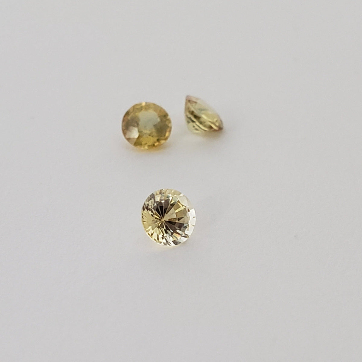 Sapphire | 3 Piece Sapphire Parcel | Round Cut | Canary Yellow | 3.6mm .60tcw | SO24 4
