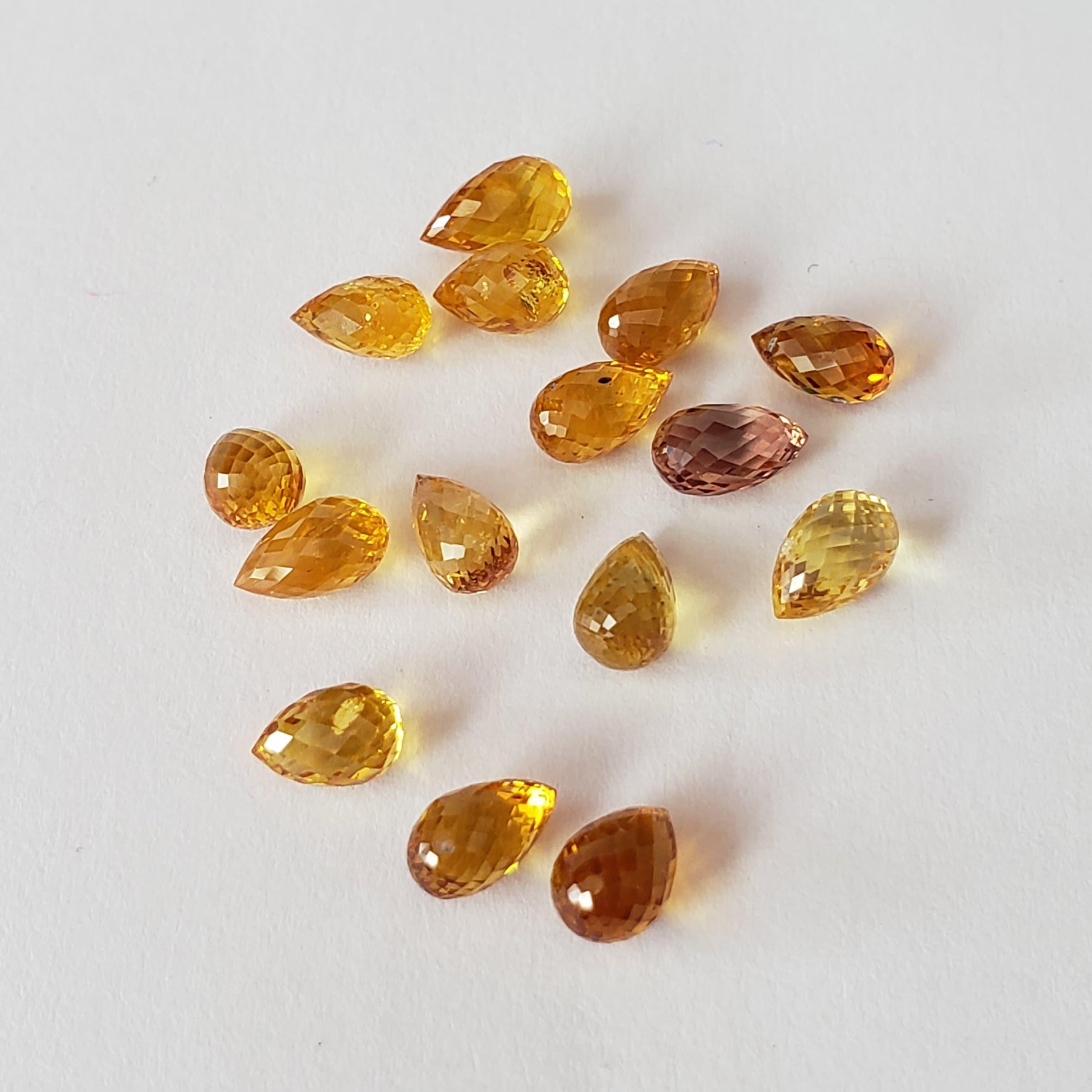  Sapphire | Briolette | Golden Yellow | 6x3.5 - 7x4.5mm | 0.70 to 1.0ct | Africa 3