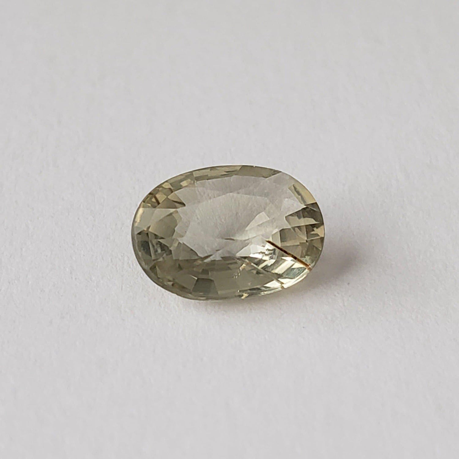  Sapphire | Oval Cut | Pale Lime Green | 9x6.7mm 1.97ct 