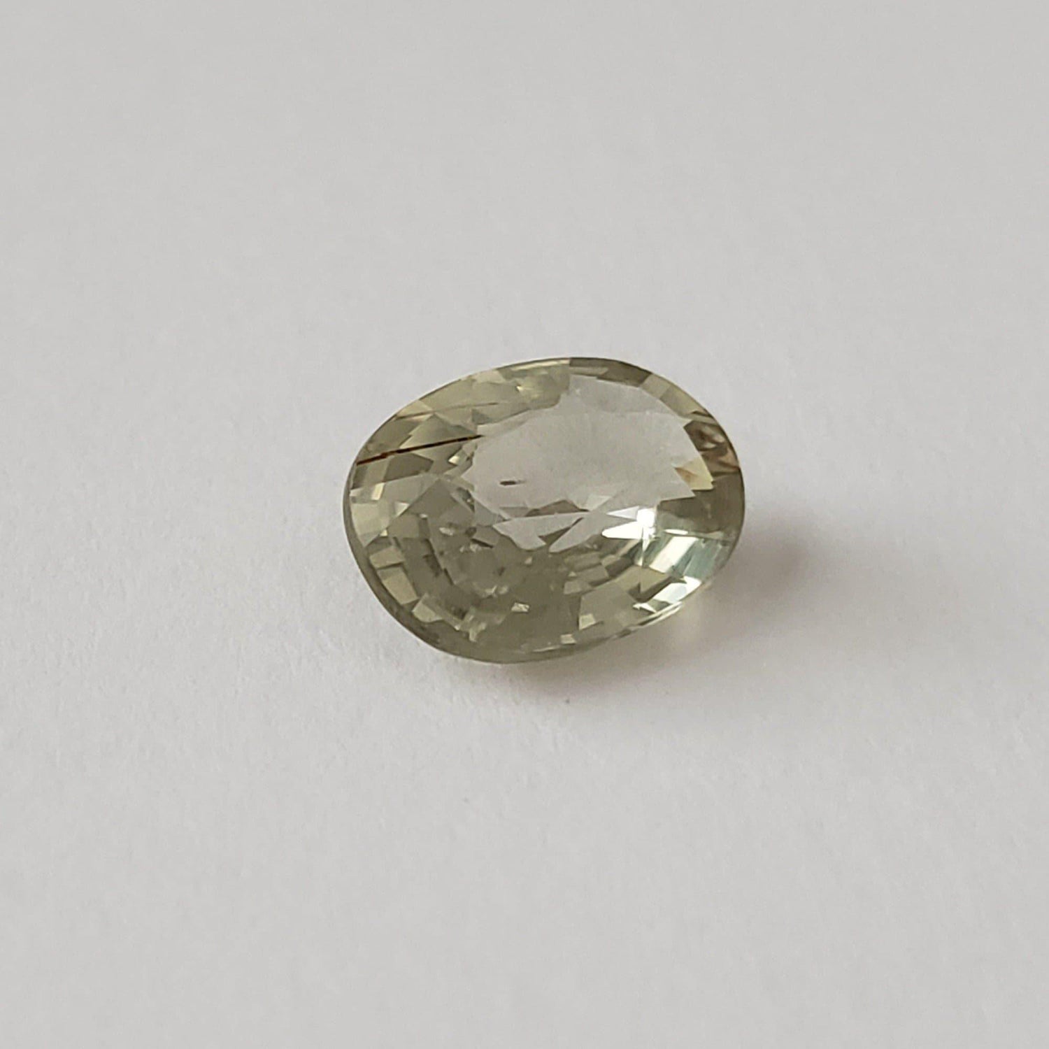  Sapphire | Oval Cut | Pale Lime Green | 9x6.7mm 1.97ct 1