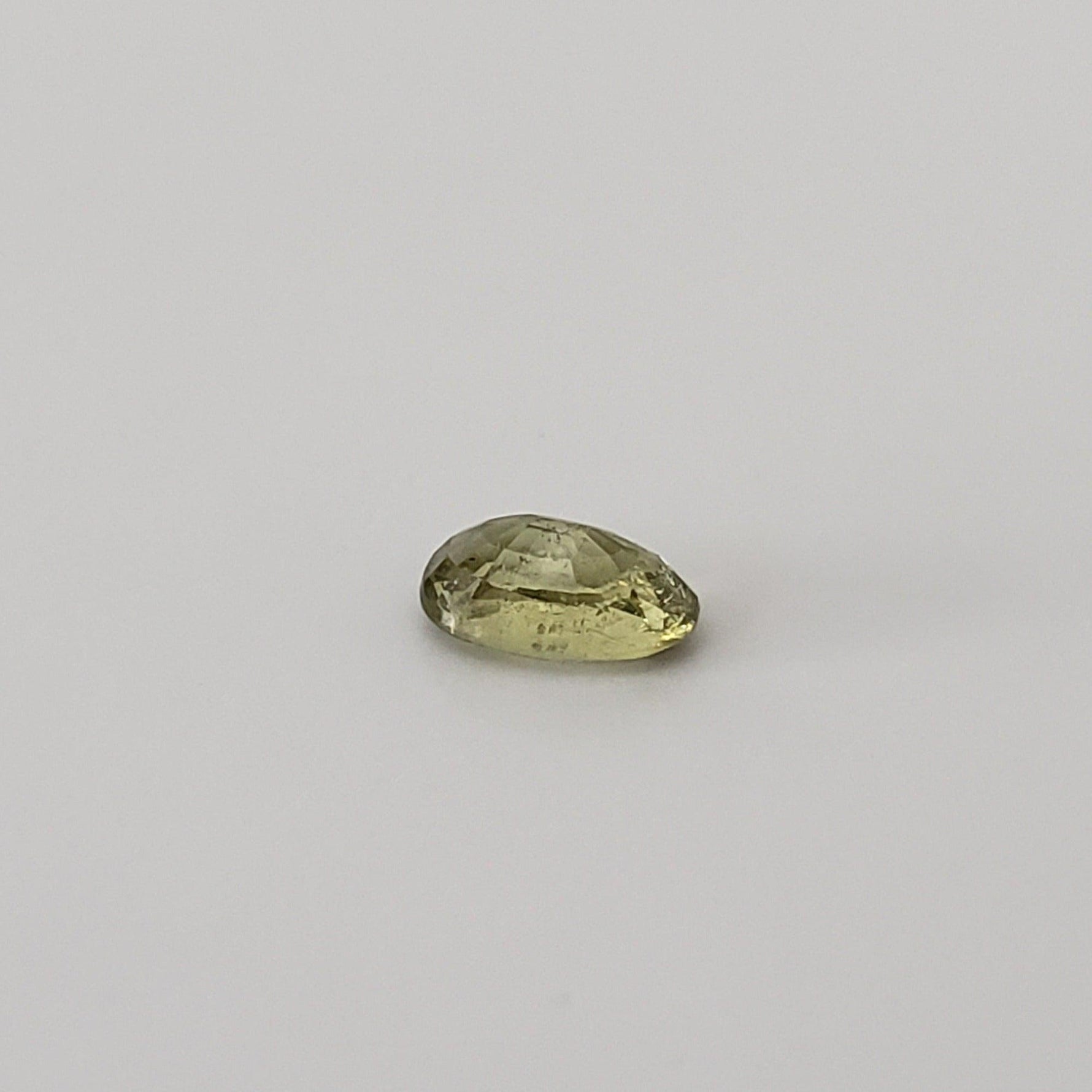  Sapphire | Unheated Sapphire | Oval Cut | Greenish Yellow | 6x4mm | Myanmar 6