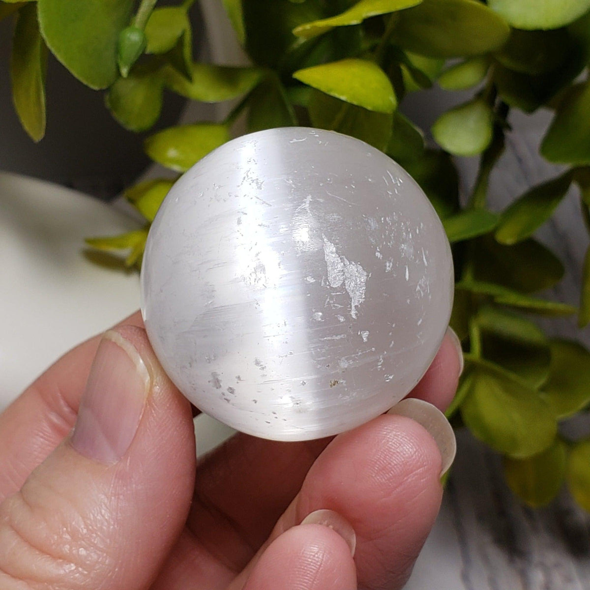  Selenite Satin Spar Crystal Sphere | 39 mm, 1.5 in | 85.4 grams 3