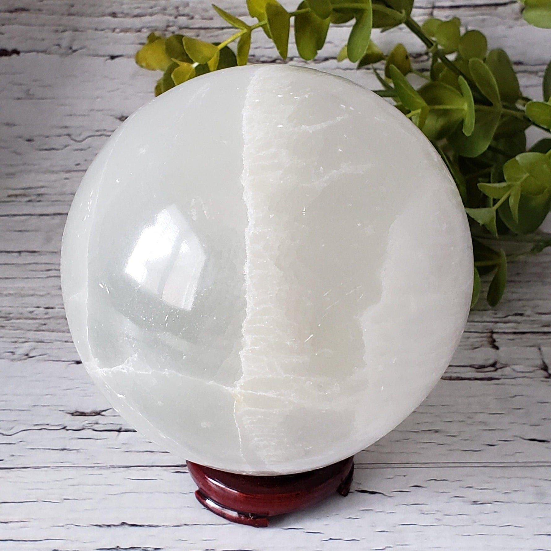  Selenite Satin Spar Sphere | 122 mm, 4.8 in | 2.133 kg 1