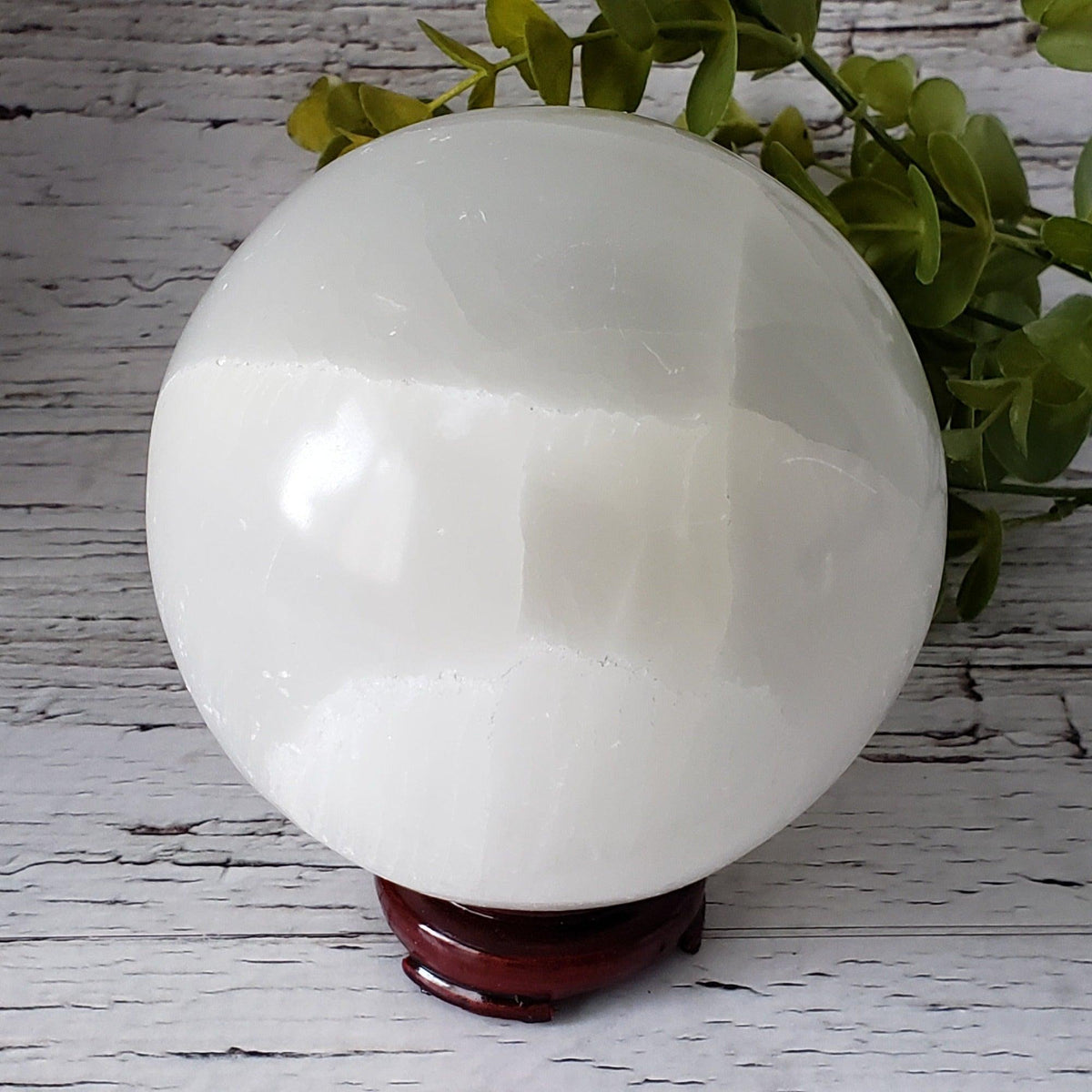  Selenite Satin Spar Sphere | 122 mm, 4.8 in | 2.133 kg 2