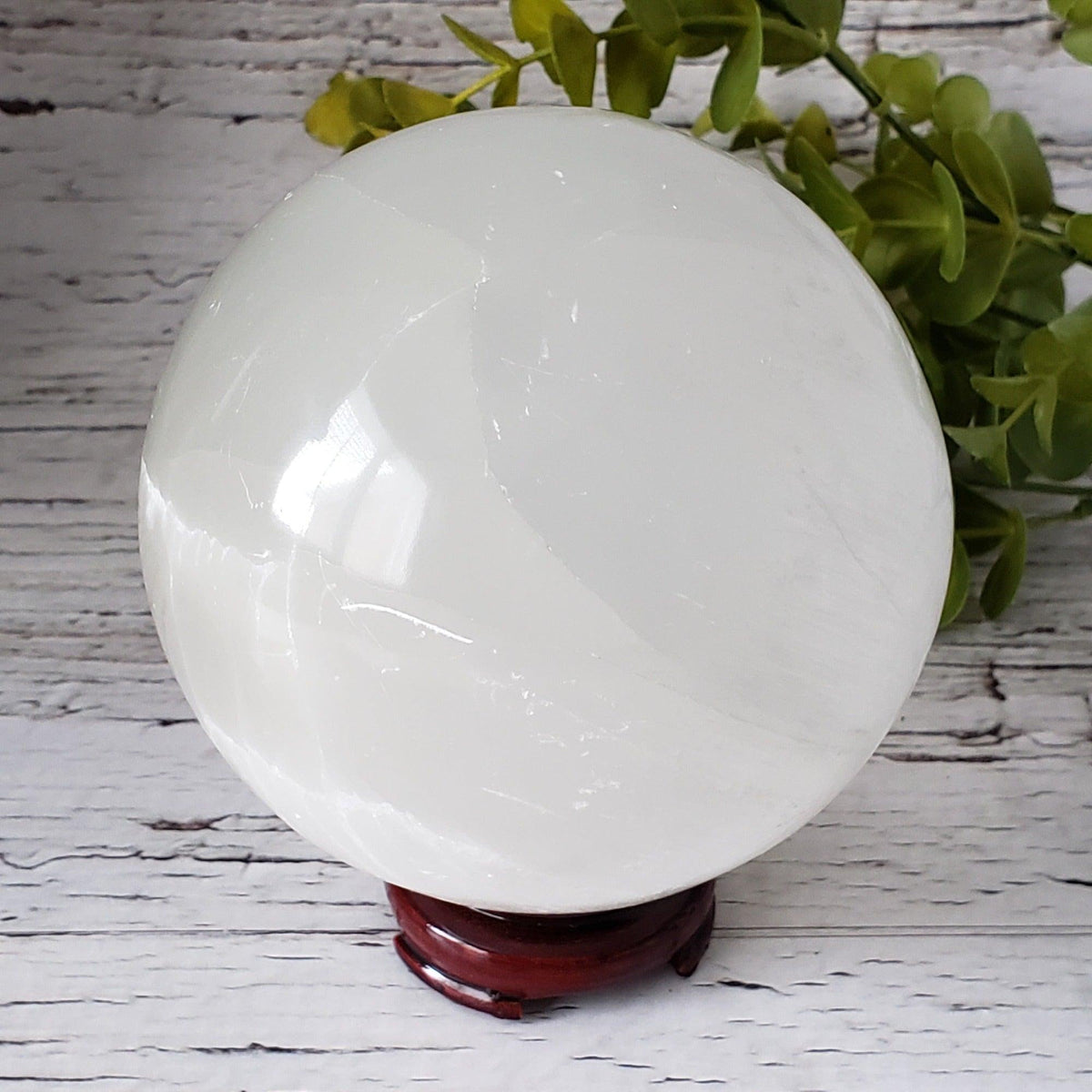  Selenite Satin Spar Sphere | 122 mm, 4.8 in | 2.133 kg 3