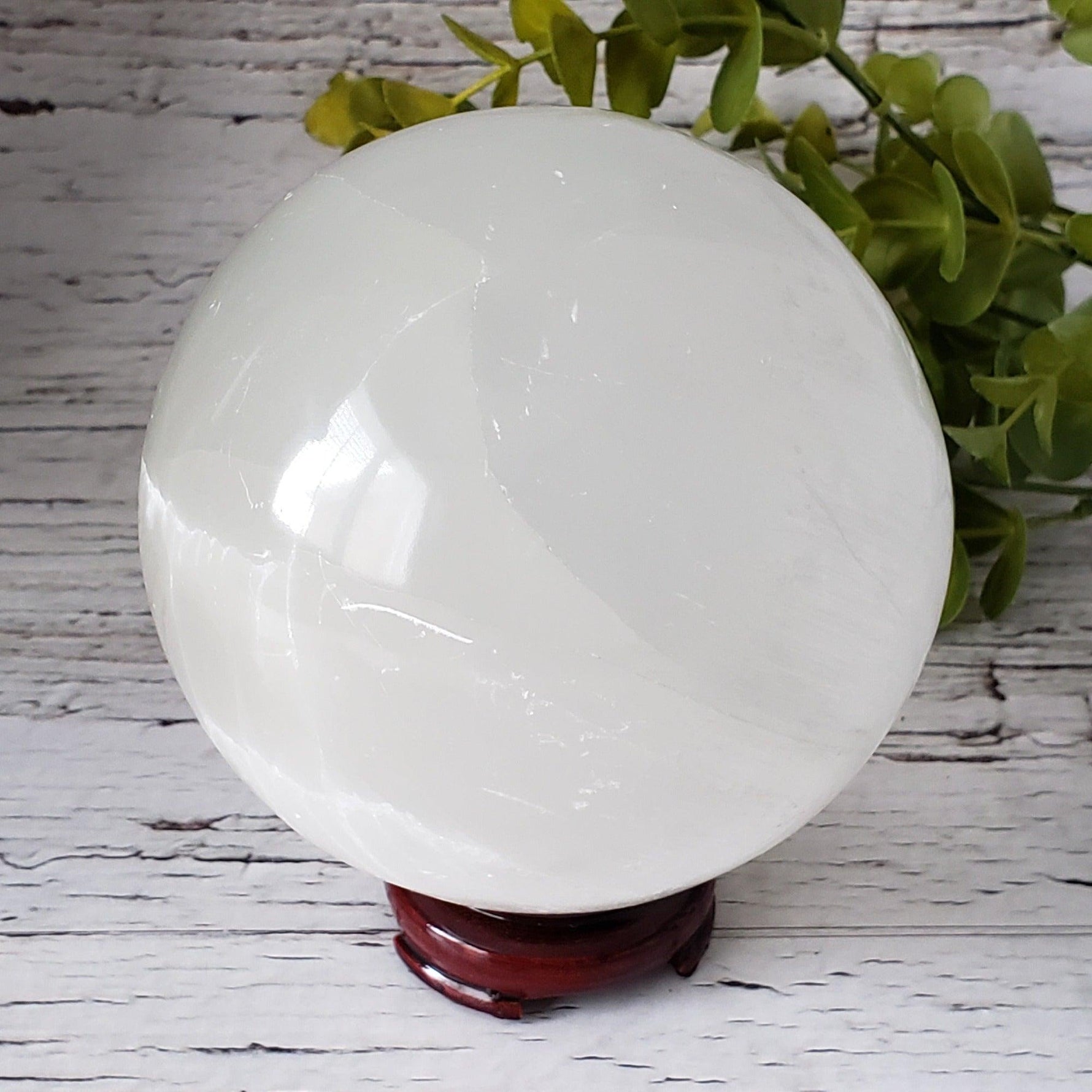  Selenite Satin Spar Sphere | 122 mm, 4.8 in | 2.133 kg 3