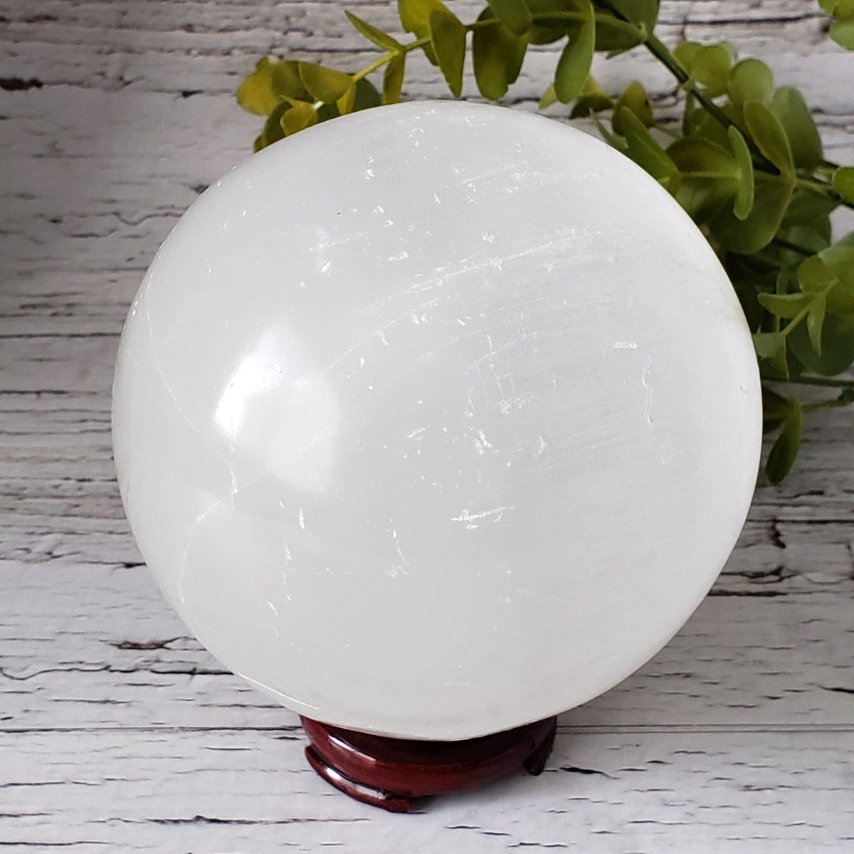 Selenite Satin Spar Sphere | 122 mm, 4.8 in | 2.133 kg 4