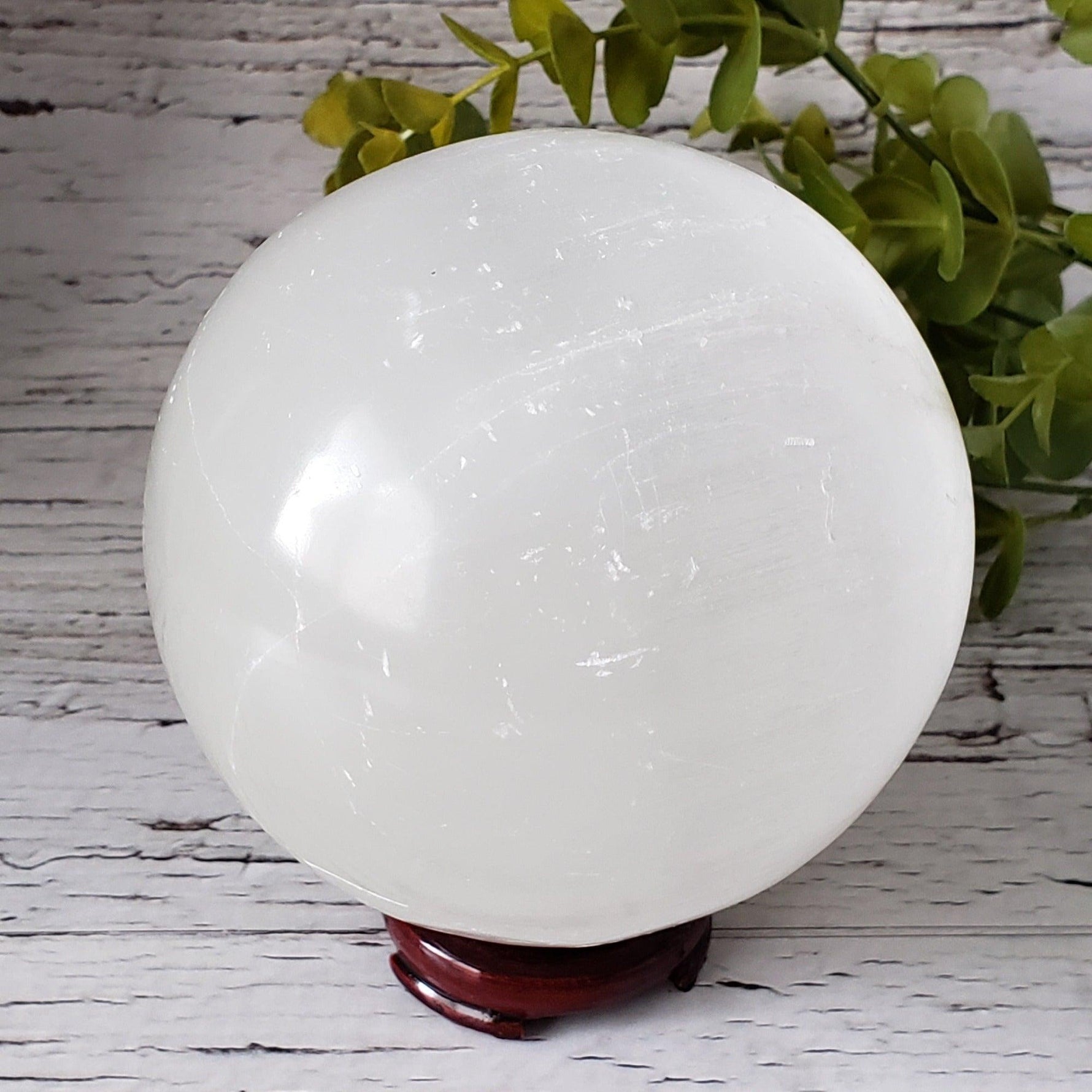  Selenite Satin Spar Sphere | 122 mm, 4.8 in | 2.133 kg 4