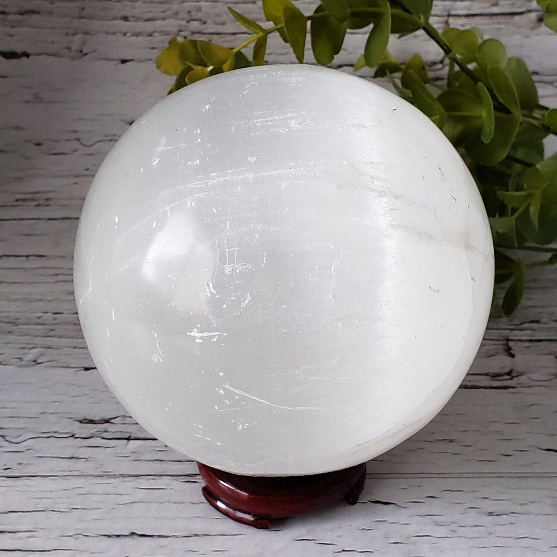  Selenite Satin Spar Sphere | 122 mm, 4.8 in | 2.133 kg 5