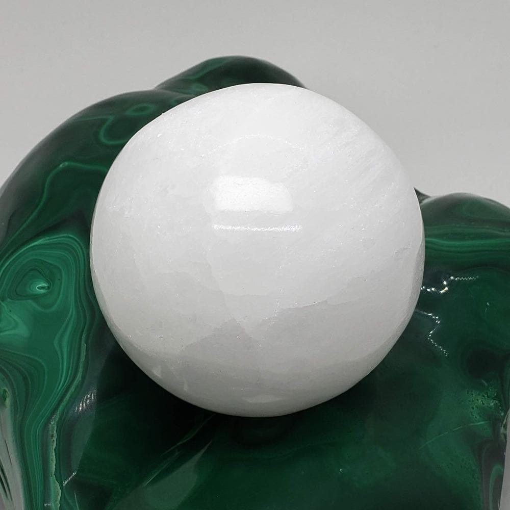  Selenite Satin Spar Sphere | 69 mm, 2.7 in | 402 grams 2