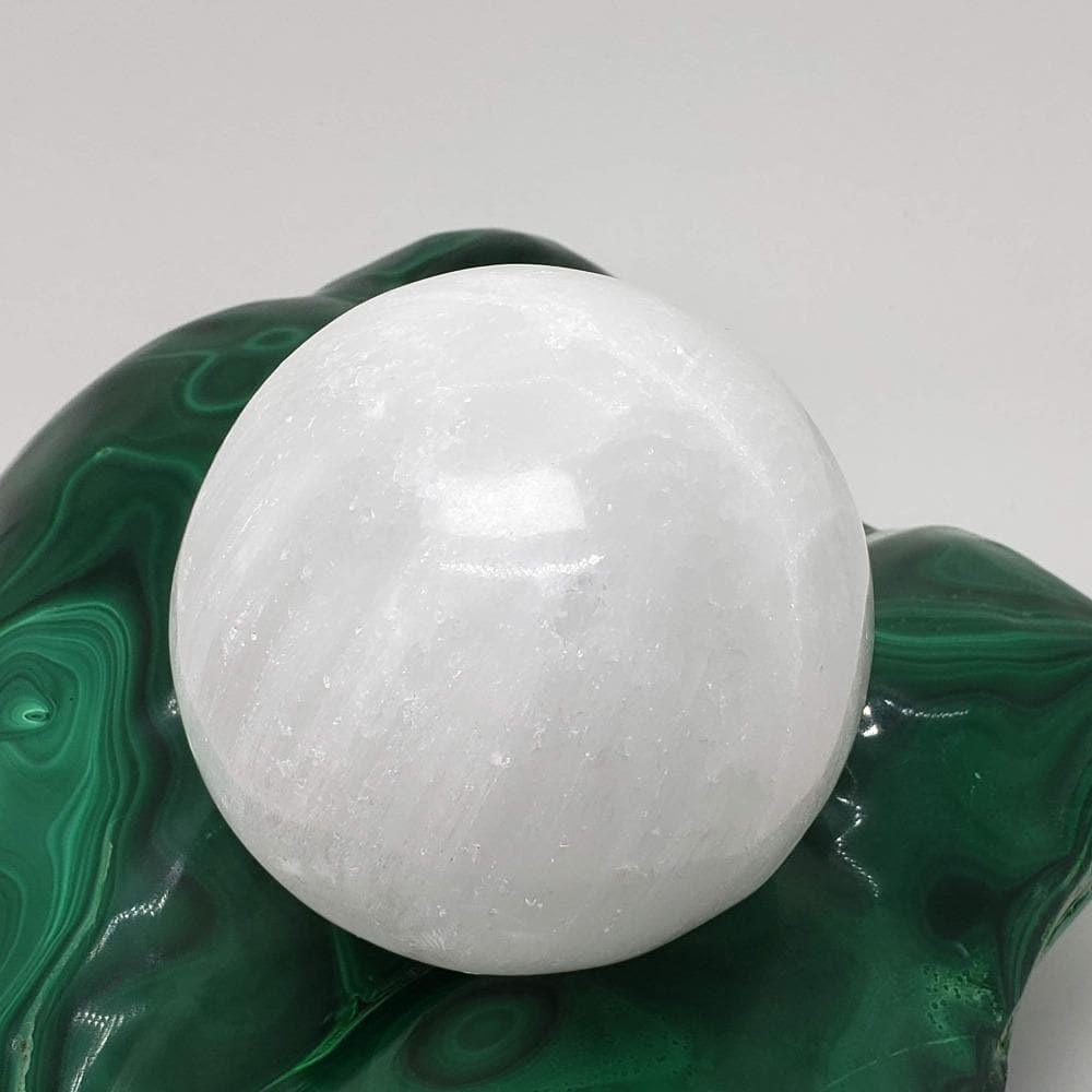  Selenite Satin Spar Sphere | 69 mm, 2.7 in | 402 grams 3