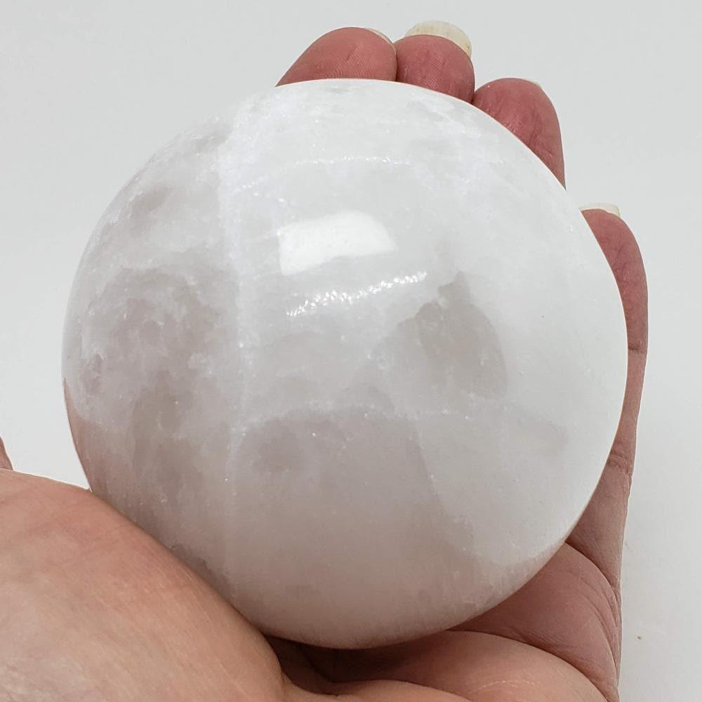  Selenite Satin Spar Sphere | 69 mm, 2.7 in | 402 grams 7