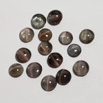 D - Sillimanite Cats Eye | Round Cabochon | Titanium | 6mm - Canagem.com
