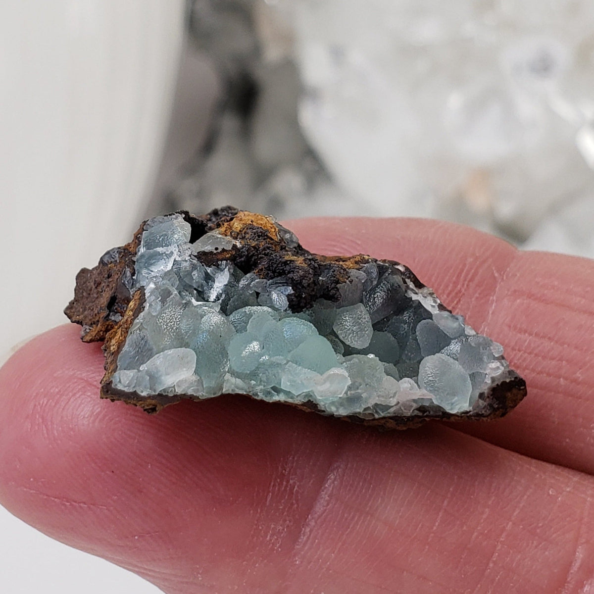  Smithsonite Crystals on Matrix | Perky Box Thumbnail Specimen | Chihuahua, Mexico | SO24 5