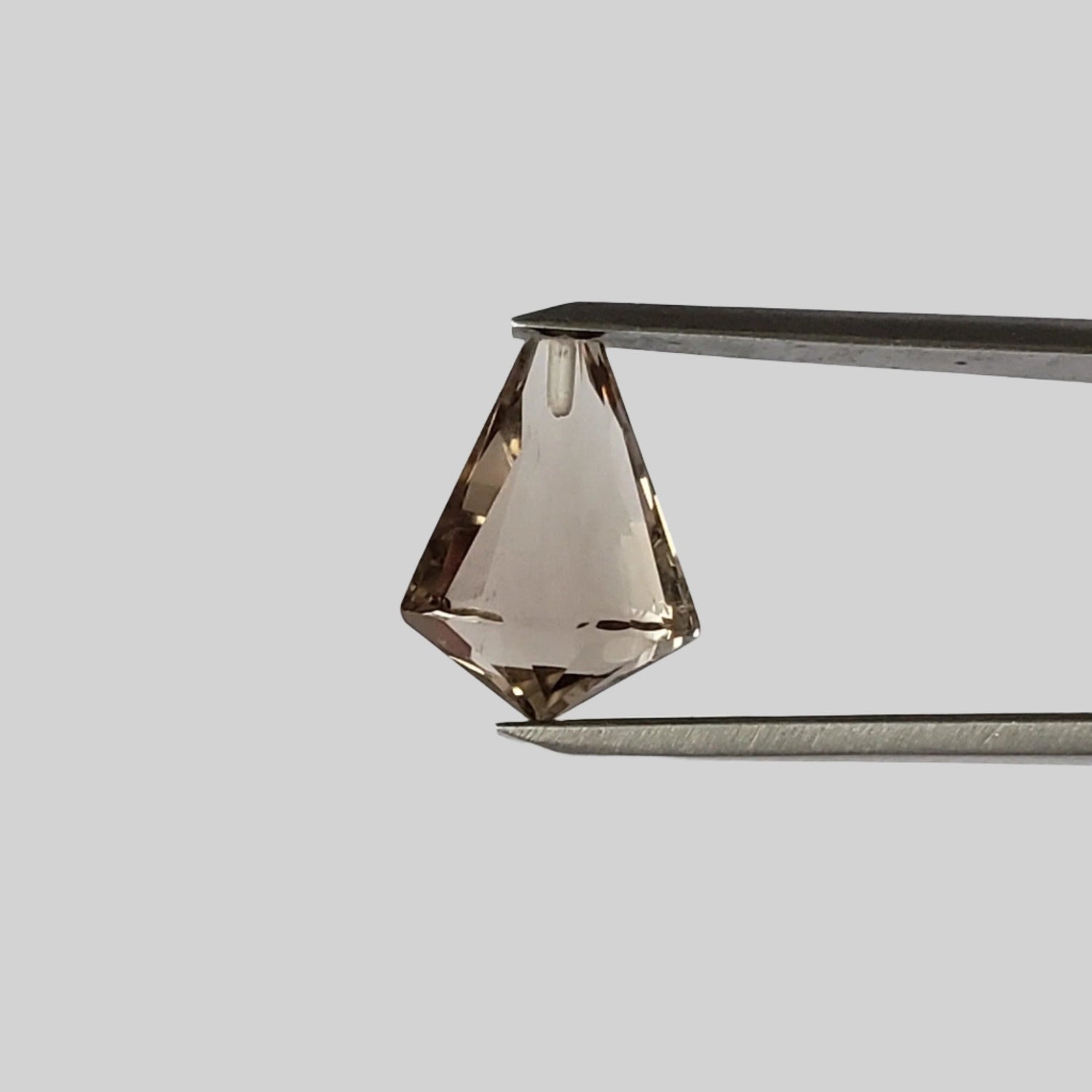  Smoky Quartz | Double Sided Kite Shape Cut | Half Drilled | 14x11mm 4.25ct 1