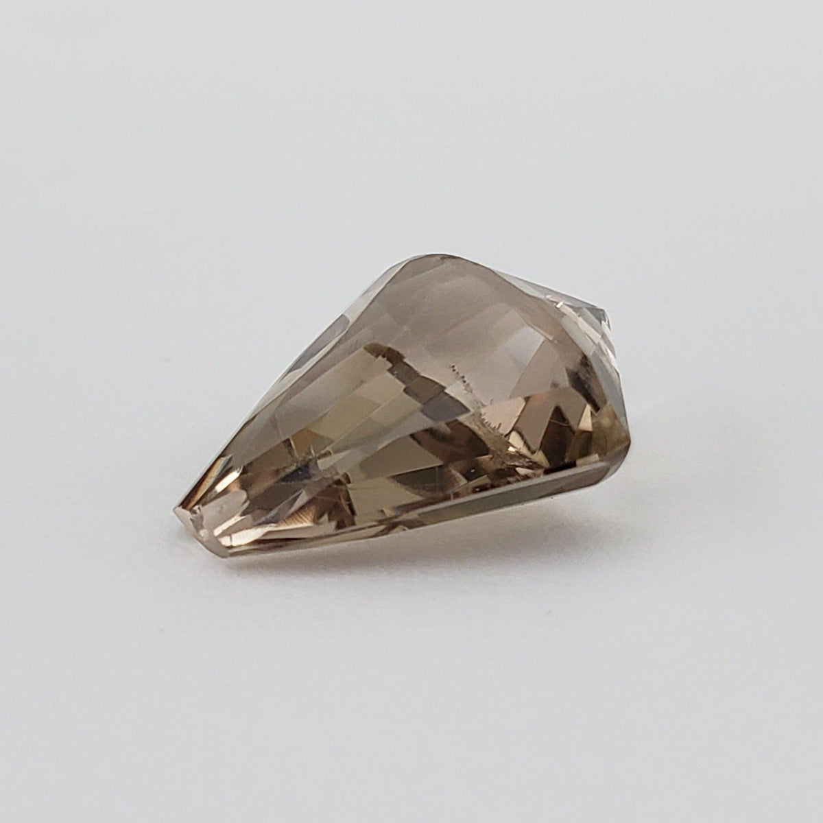  Smoky Quartz | Double Sided Kite Shape Cut | Half Drilled | 17x16mm 9.2ct 2