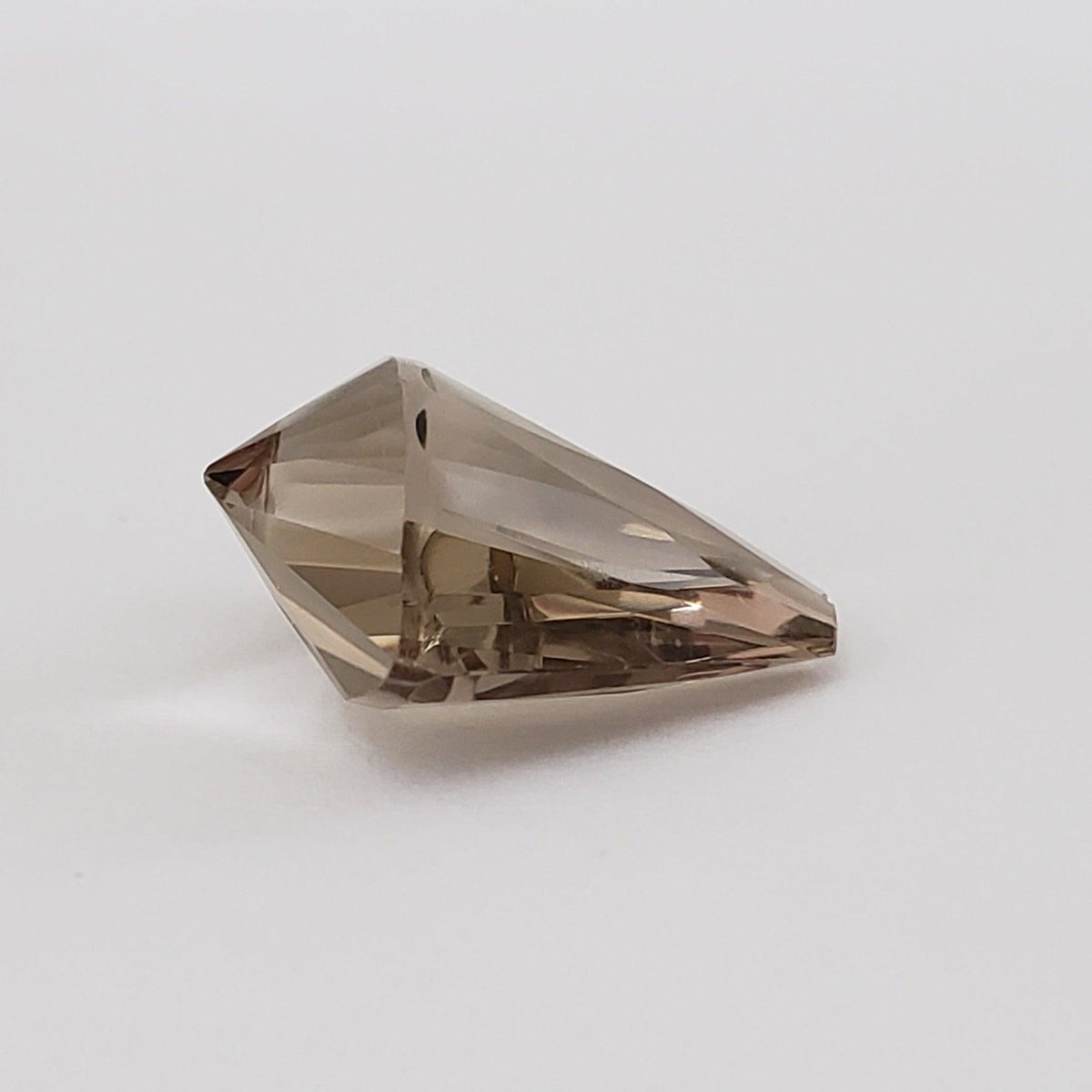  Smoky Quartz | Double Sided Kite Shape Cut | Half Drilled | 17x16mm 9.2ct 4
