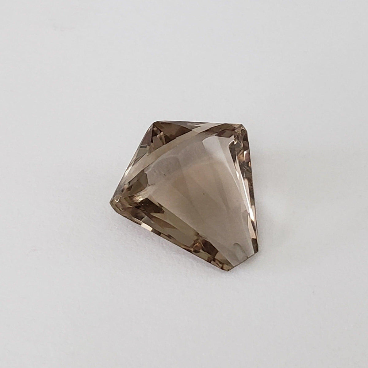 Smoky Quartz | Double Sided Kite Shape Cut | Half Drilled | 17x16mm 9.2ct 5