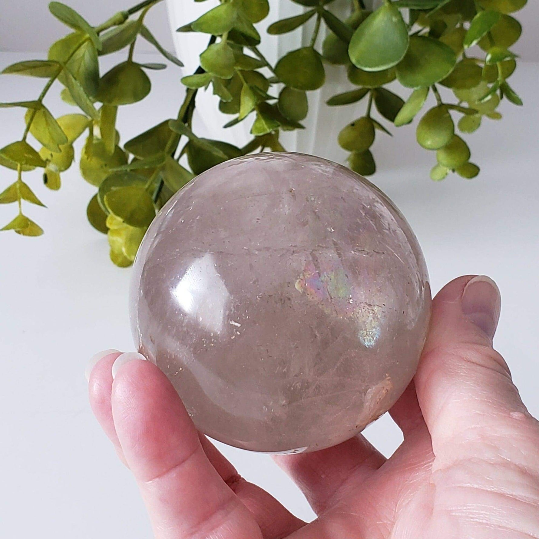  Smoky Quartz Sphere | 71 mm 2.8 inches | 476 Grams | Included | SO24 
