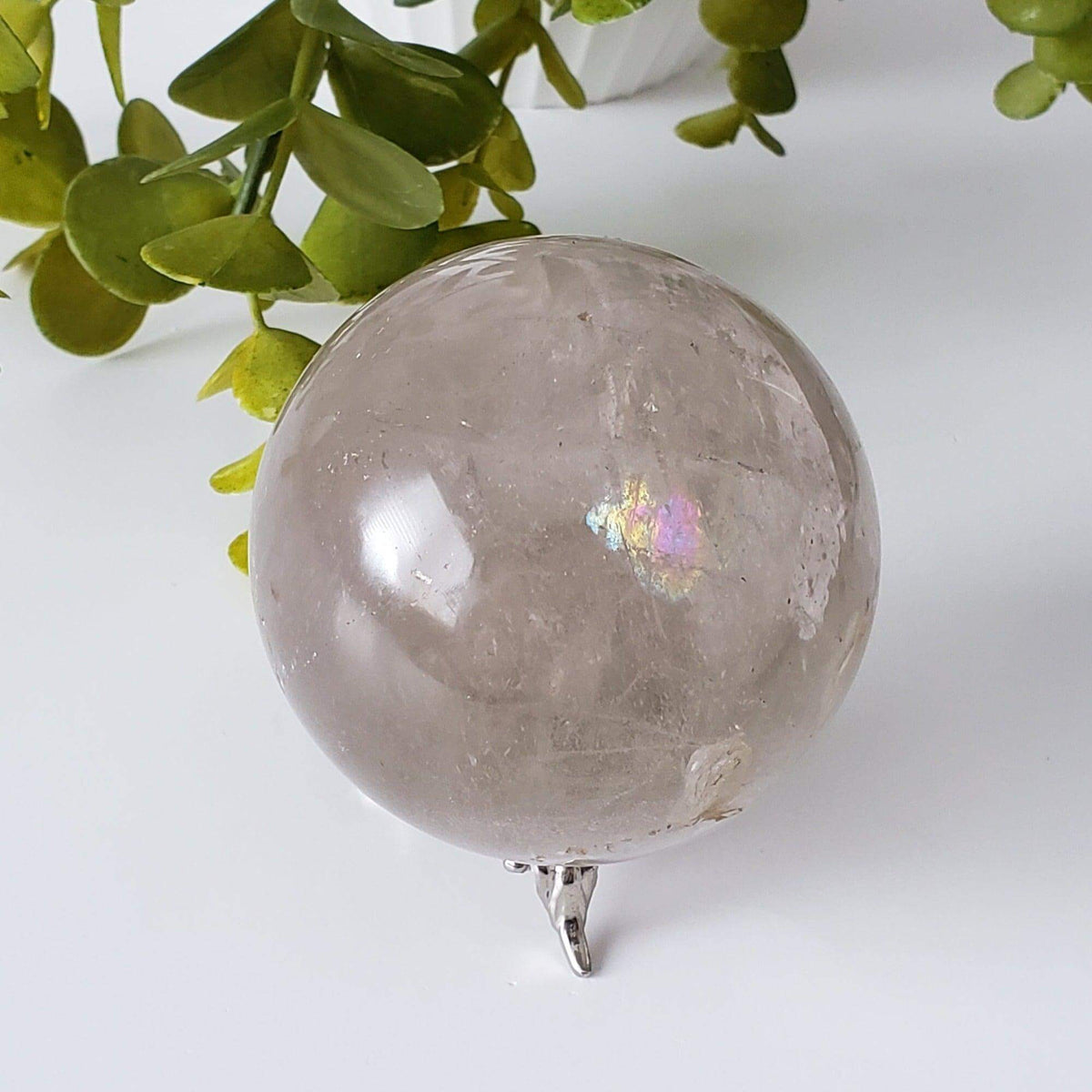  Smoky Quartz Sphere | 71 mm 2.8 inches | 476 Grams | Included | SO24 7