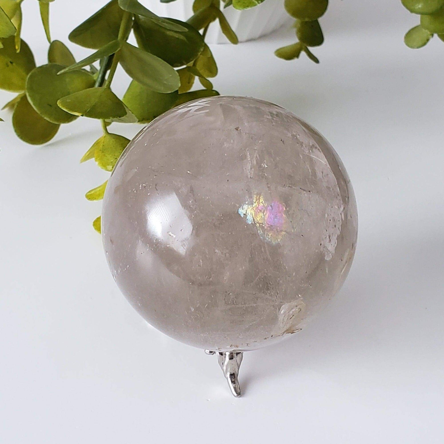  Smoky Quartz Sphere | 71 mm 2.8 inches | 476 Grams | Included | SO24 7
