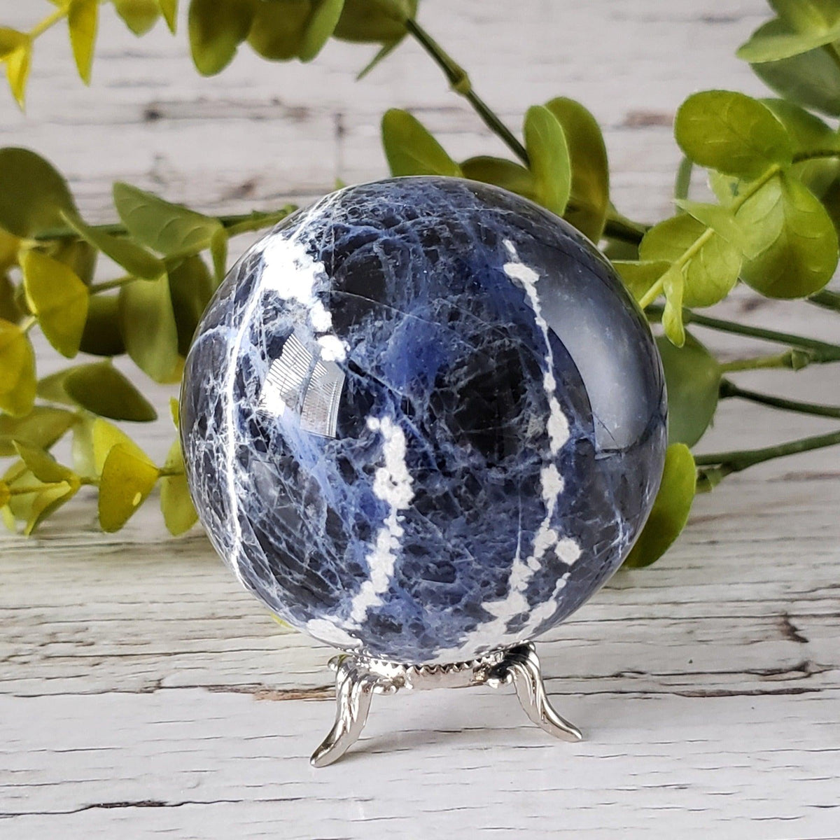  Sodalite Sphere | 70 mm, 2.75 in | 412 grams | Brazil 8