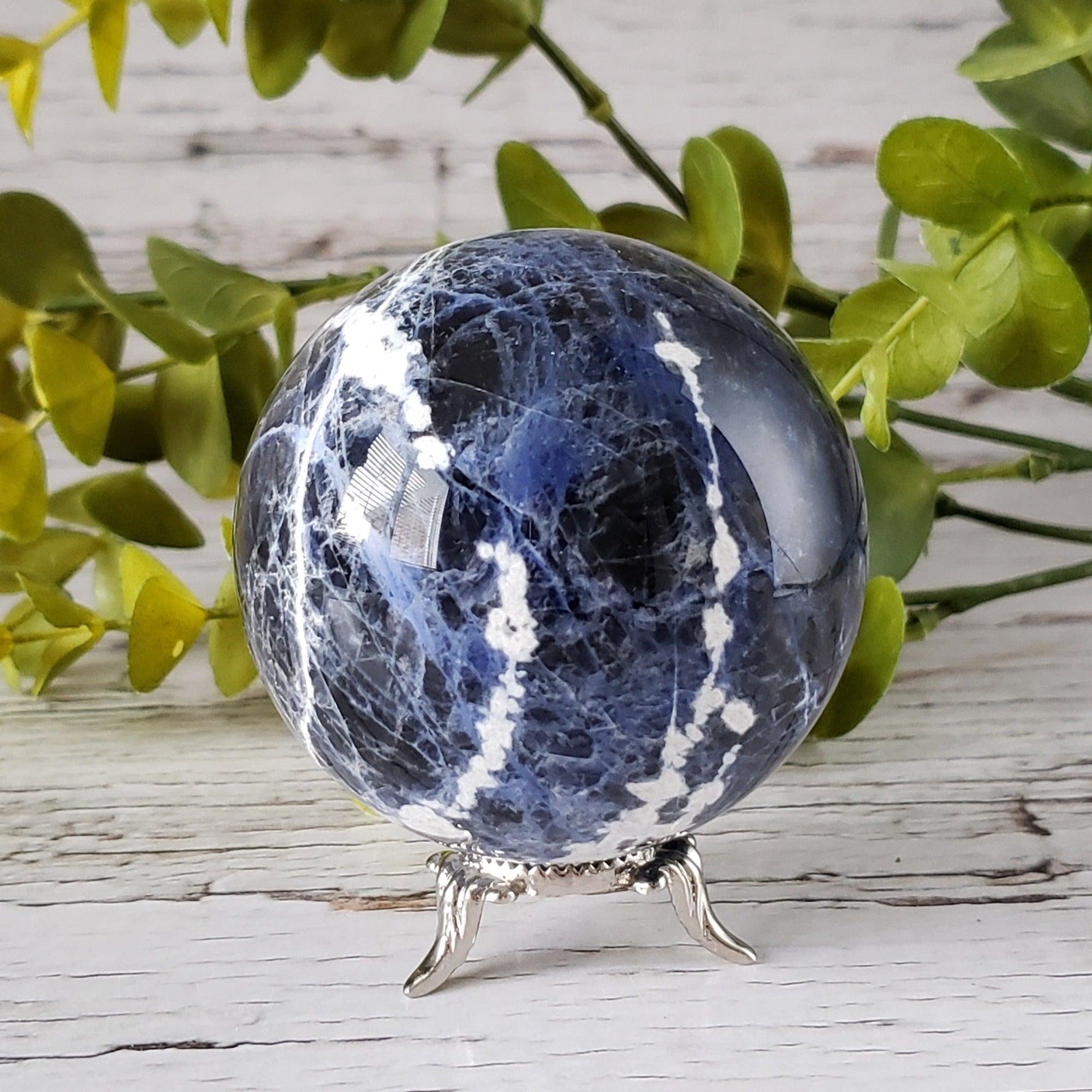  Sodalite Sphere | 70 mm, 2.75 in | 412 grams | Brazil 8