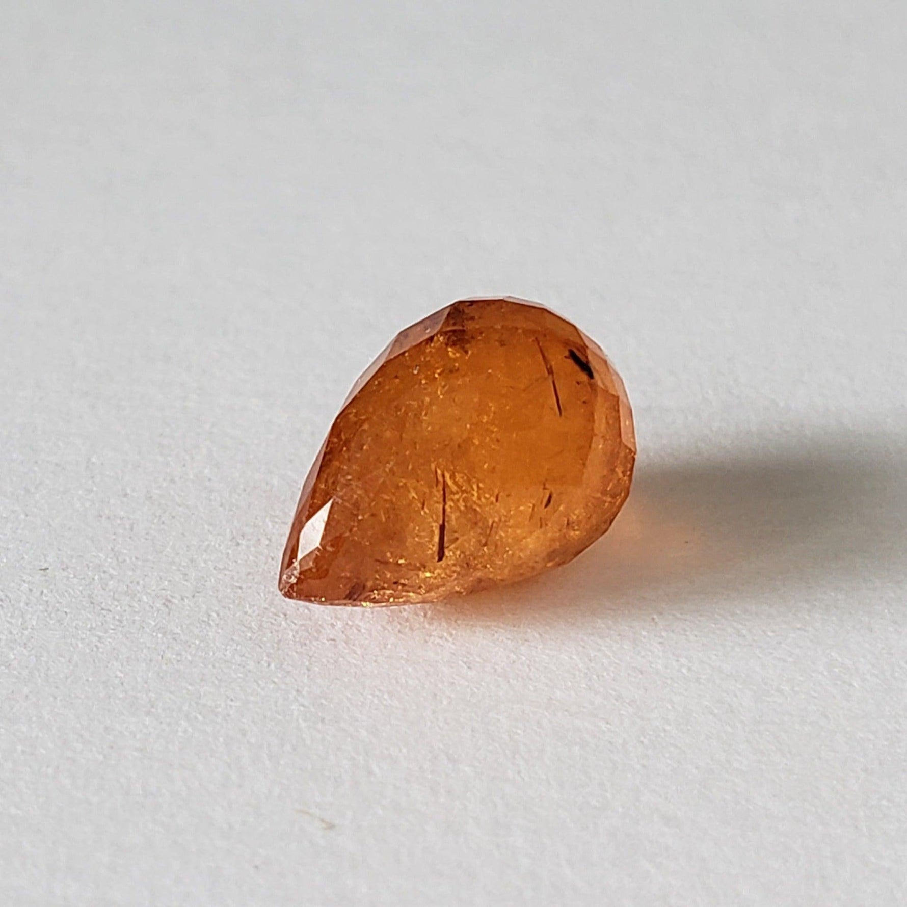  Spessartite Garnet | Briolette | Orange | 11x7mm 5.27ct 3