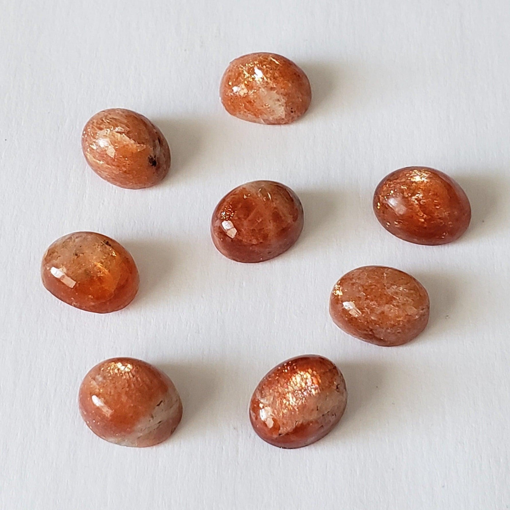  Sunstone | Oval Cabochon | Orange Red | 9x7mm | SO24 2