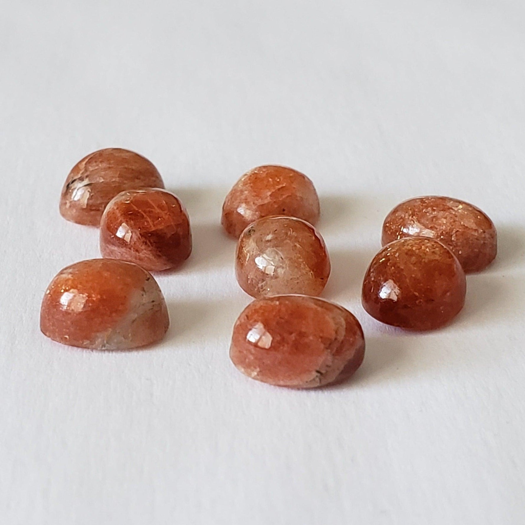  Sunstone | Oval Cabochon | Orange Red | 9x7mm | SO24 6