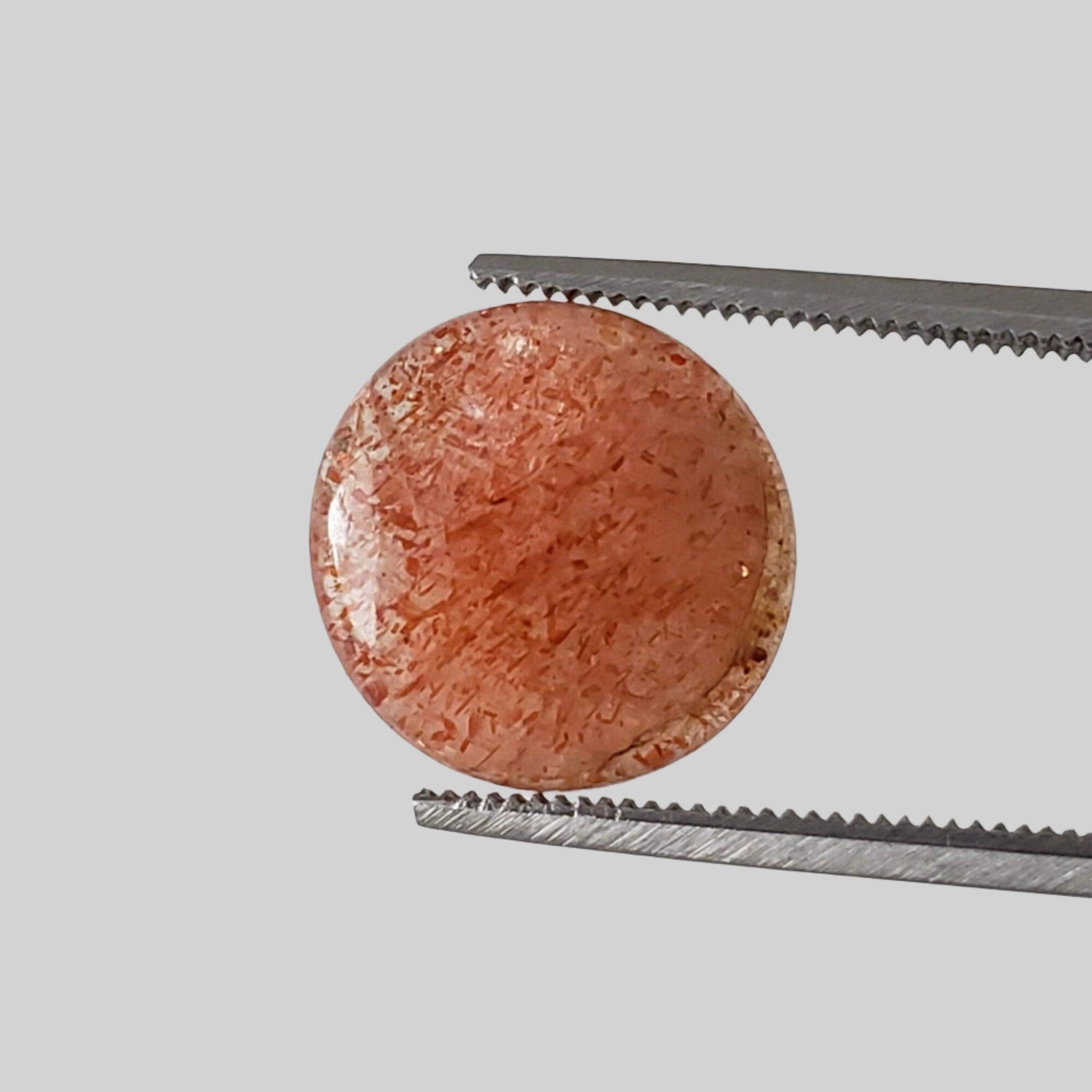  Sunstone | Round Cabochon | Orange Red | 11.5mm 3.5ct 1