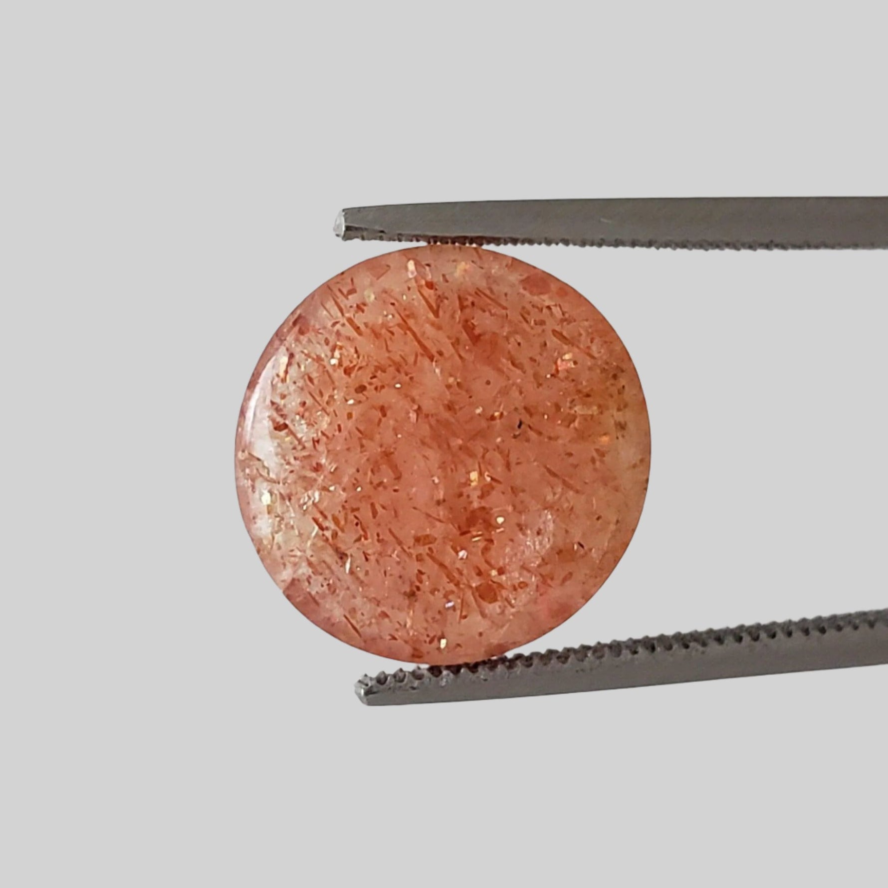  Sunstone | Round Cabochon | Orange Red | 11.5mm 3.5ct 2