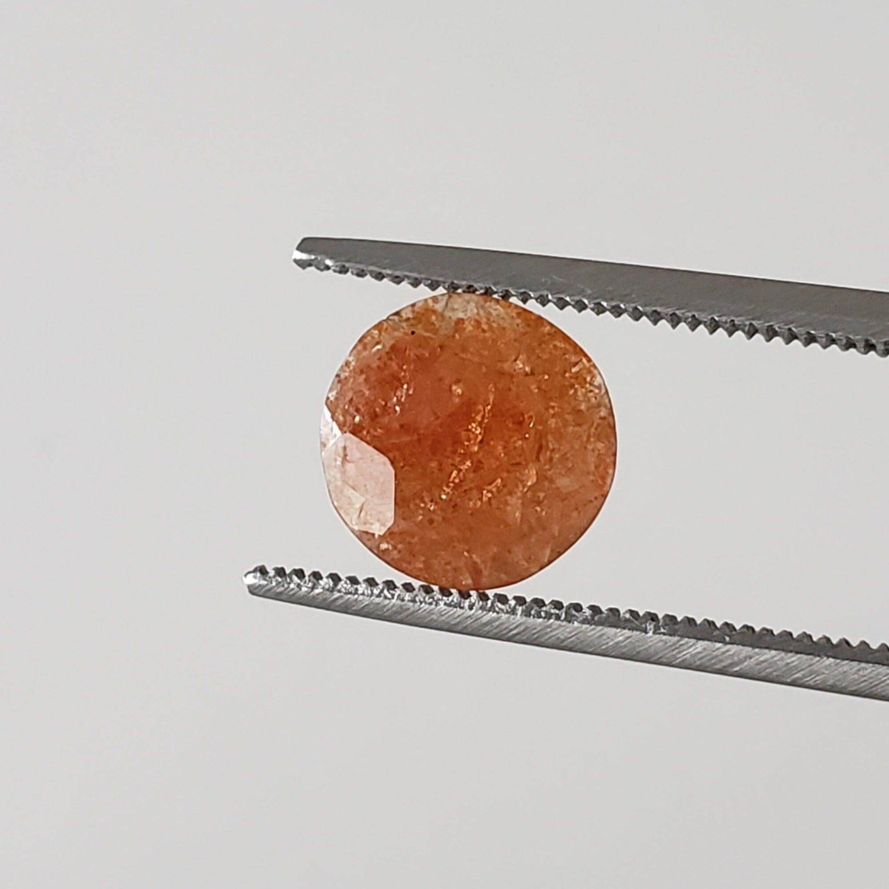  Sunstone | Round Cut | Orange Red | 8mm 1.26ct | SO24 1
