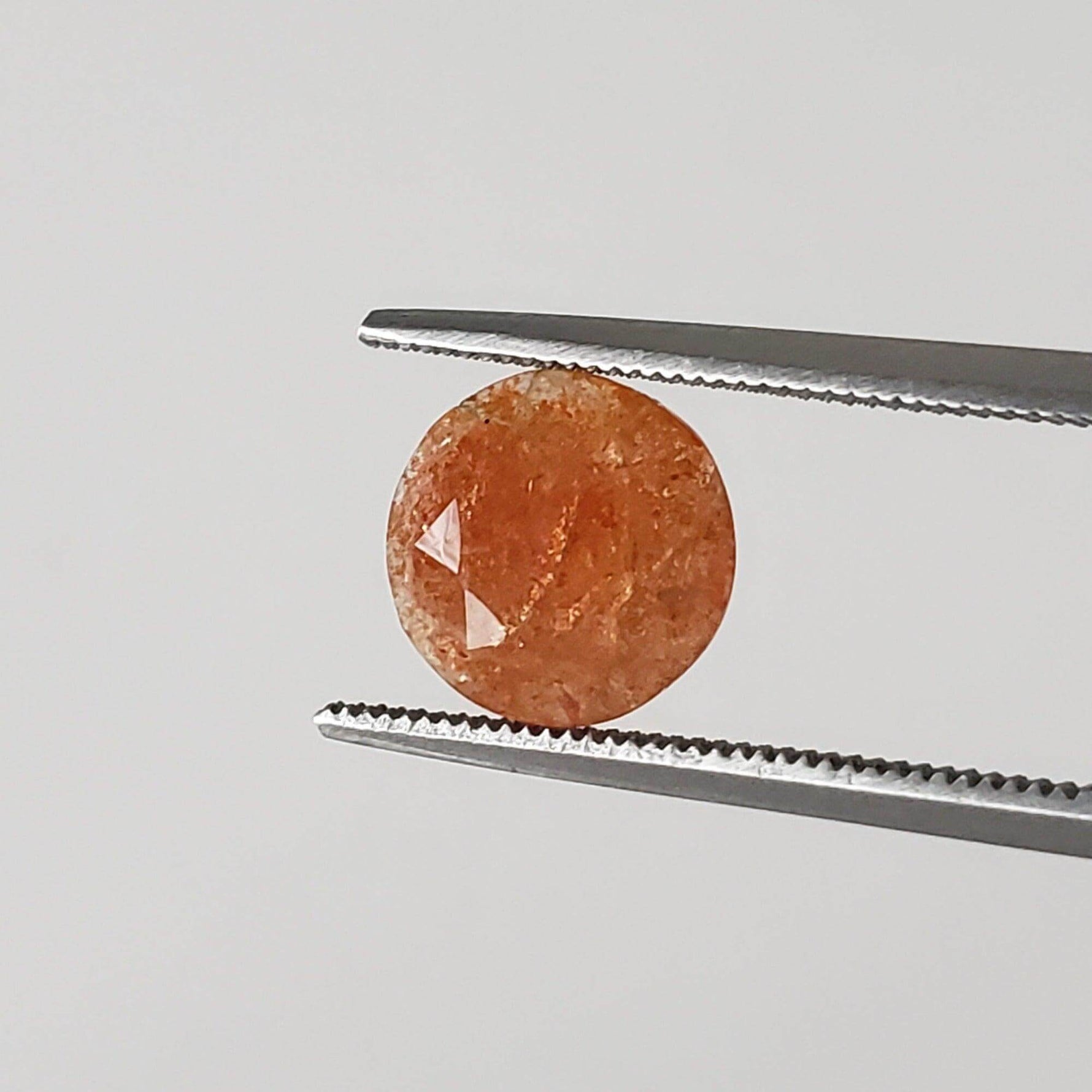  Sunstone | Round Cut | Orange Red | 8mm 1.26ct | SO24 2