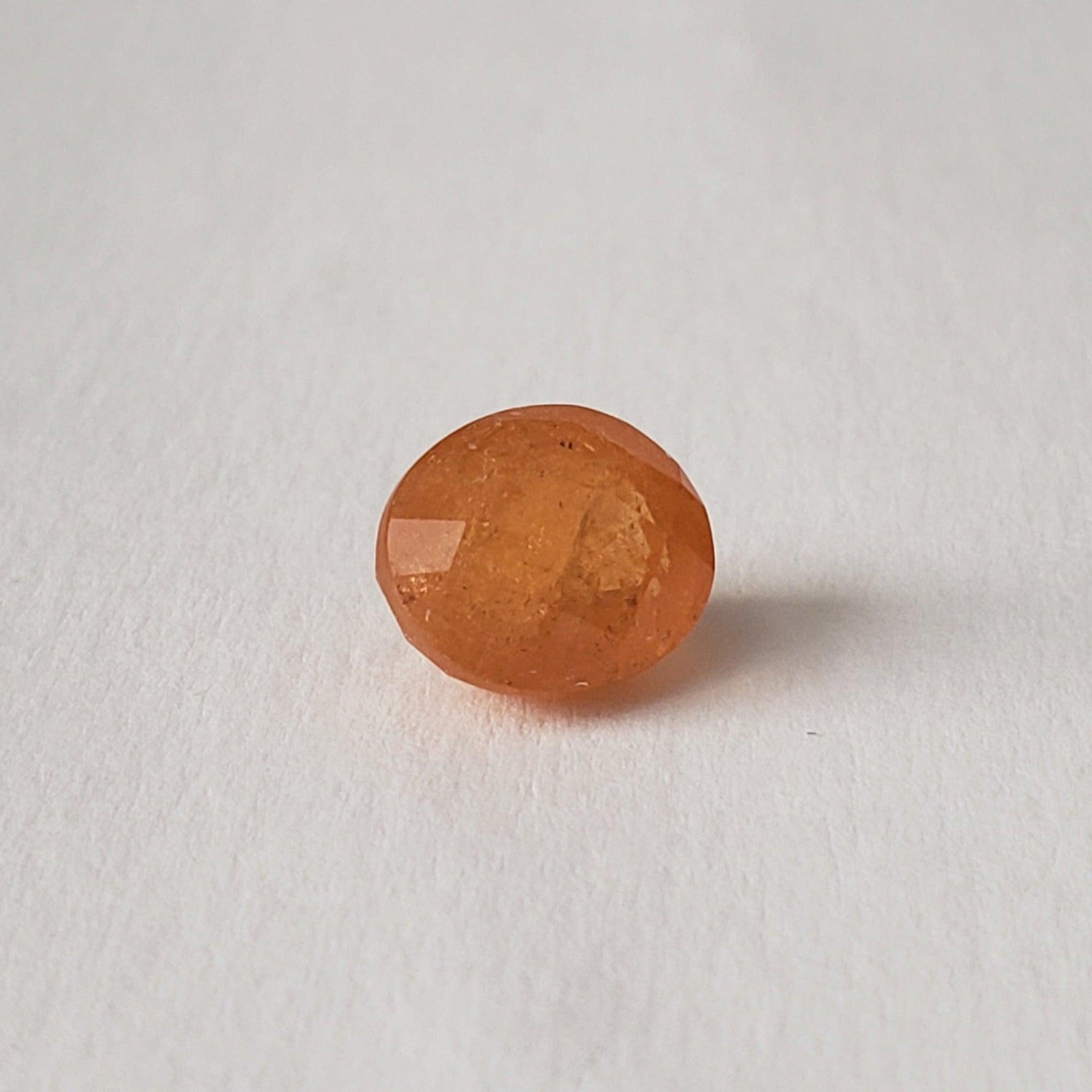  Tangerine Garnet | Oval Checkerboard Cut | 9.7x8mm 4.8ct | Nigeria 1
