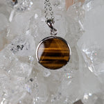  Tigers Eye Pendant | Two Sided Faceted Stone | 925 Sterling Silver | Brazil 1