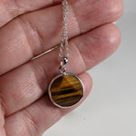  Tigers Eye Pendant | Two Sided Faceted Stone | 925 Sterling Silver | Brazil 2