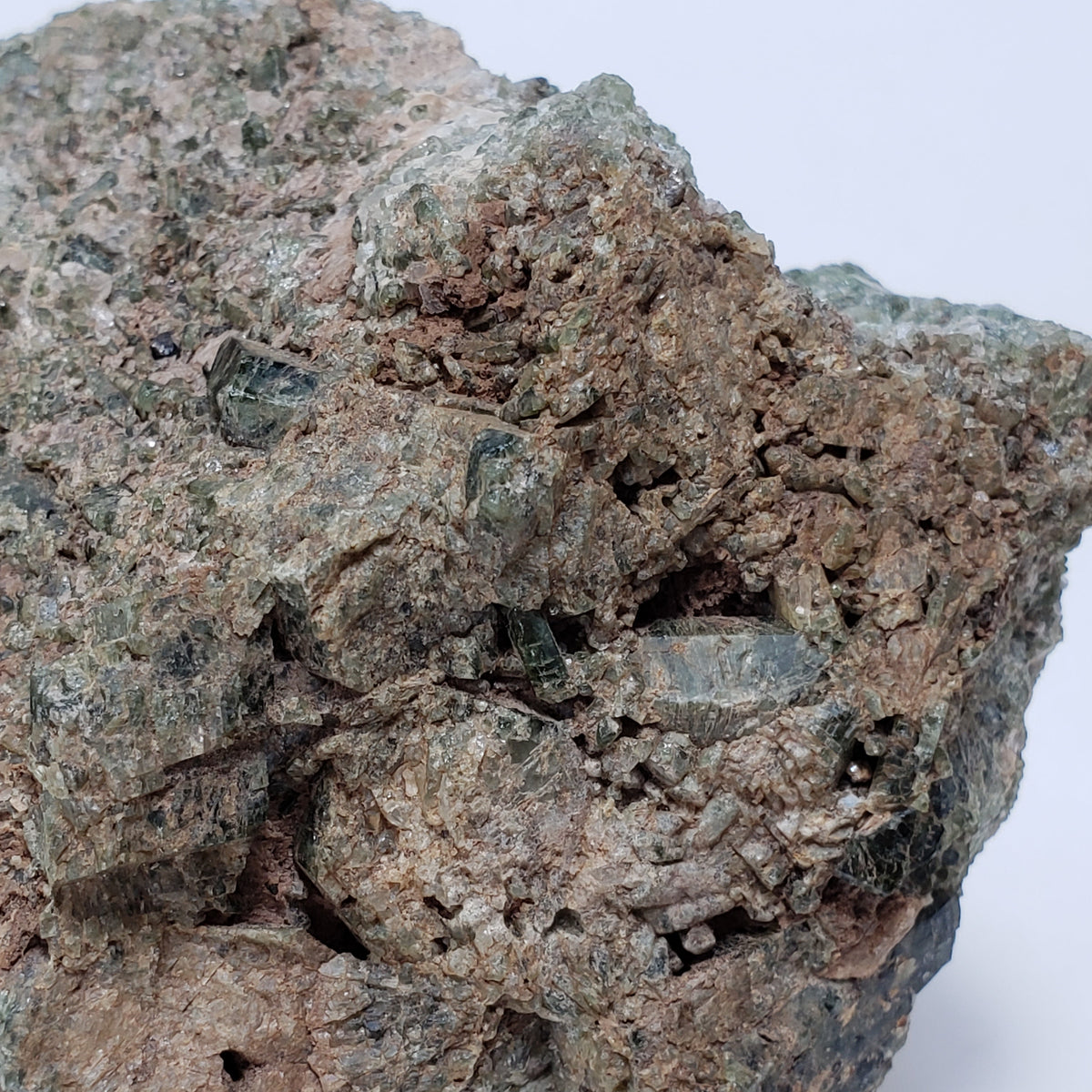  Titanite in Green Diopside matrix | Black Sphene with White Calcite Crystal | 454 grams | Bancroft, Ontario Canada 6