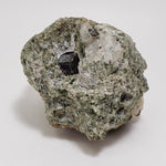  Titanite in Green Diopside matrix | Black Sphene with White Calcite Crystal | 454 grams | Bancroft, Ontario Canada 7