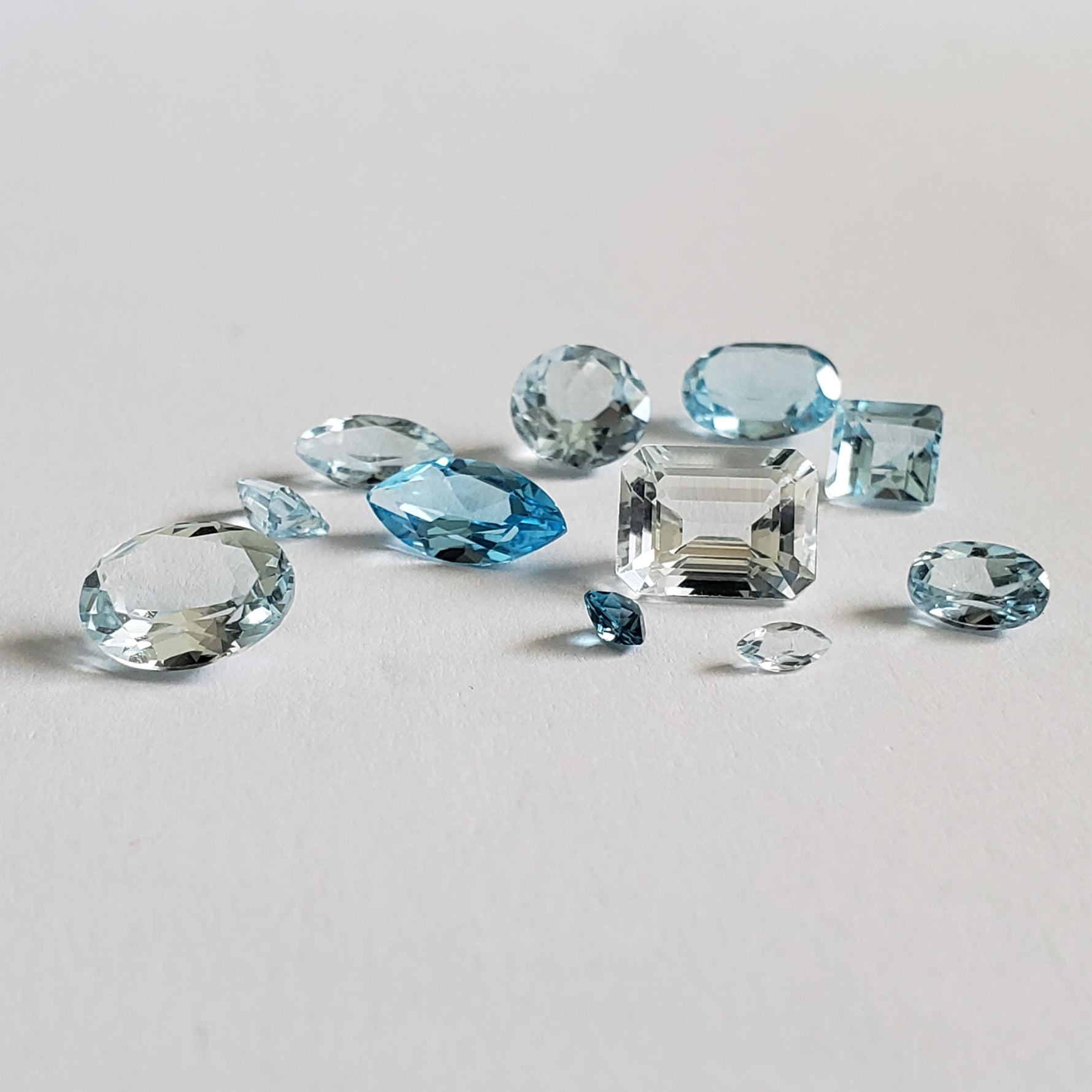  Topaz | 11 Piece Blue Topaz Lot | Mixed Shape | Mixed Size | 9.7ct | SO24 