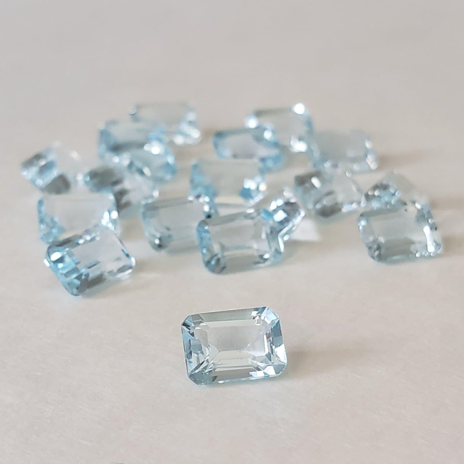  Topaz | Octagon Cut | Bright Sky Blue | 7x5mm 