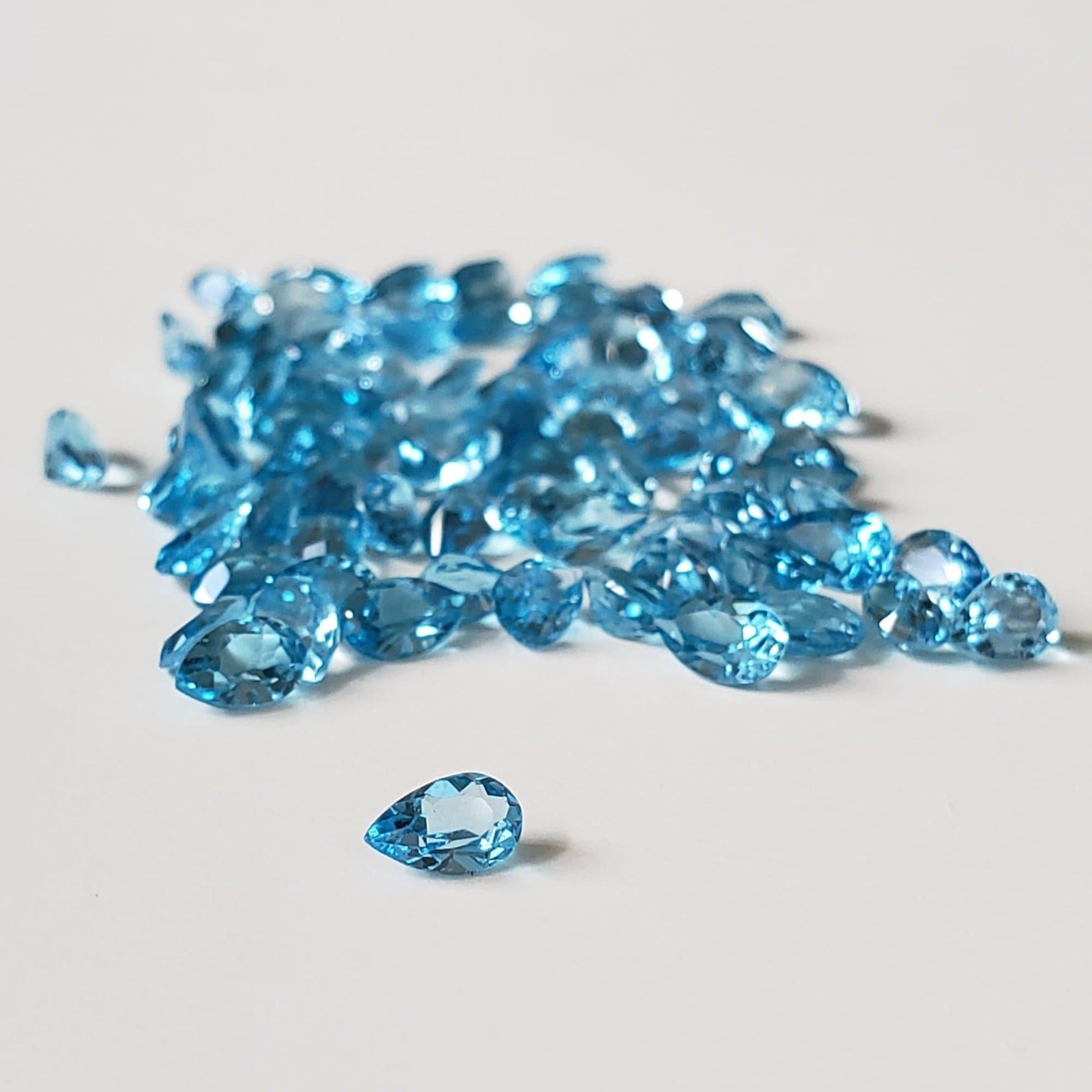  Topaz | Pear Shape Cut | Sky Blue | 5x3mm 2