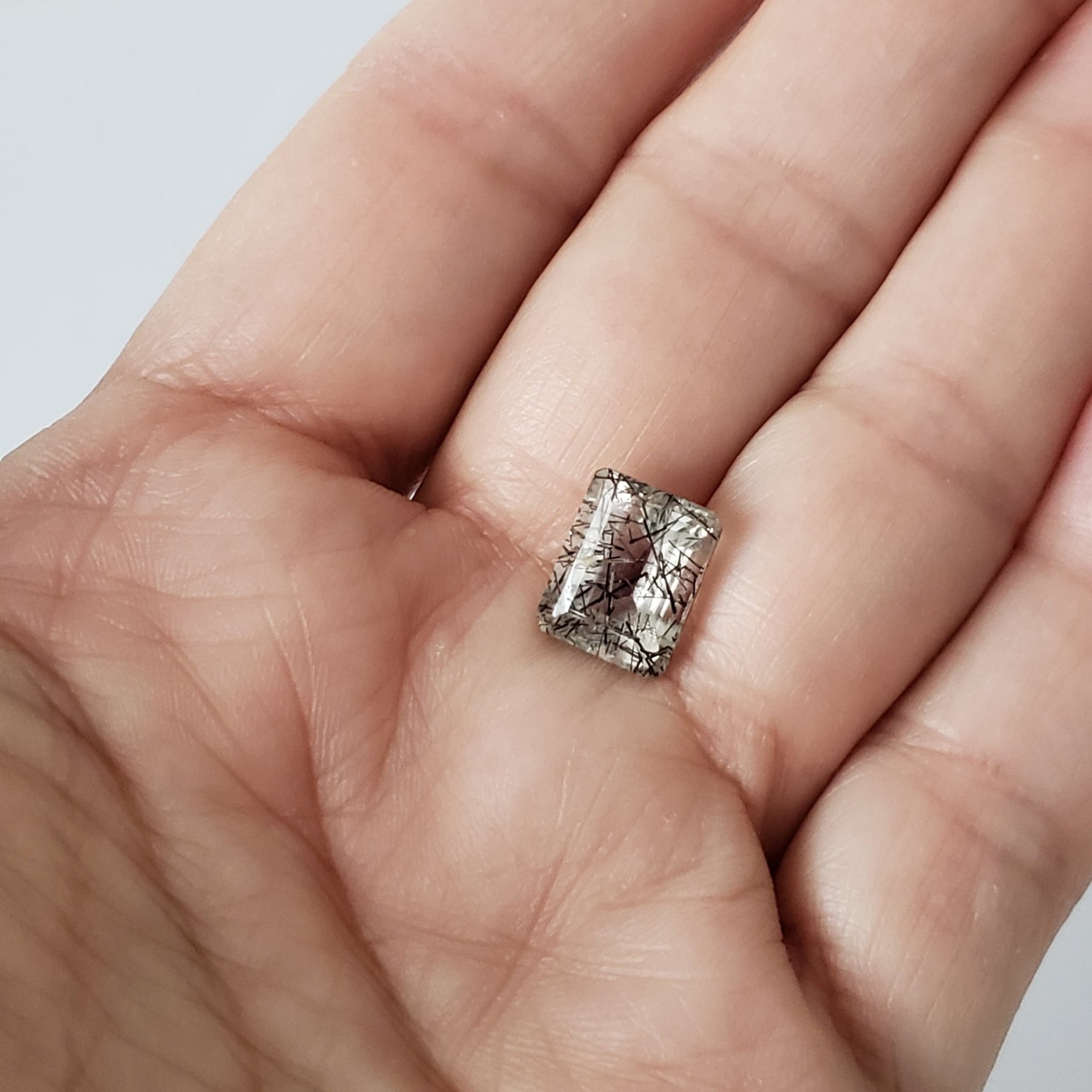  Tourmalinated Quartz | Octagon Cut | 11.7x9.4mm 5.8ct | Brazil | SO24 8