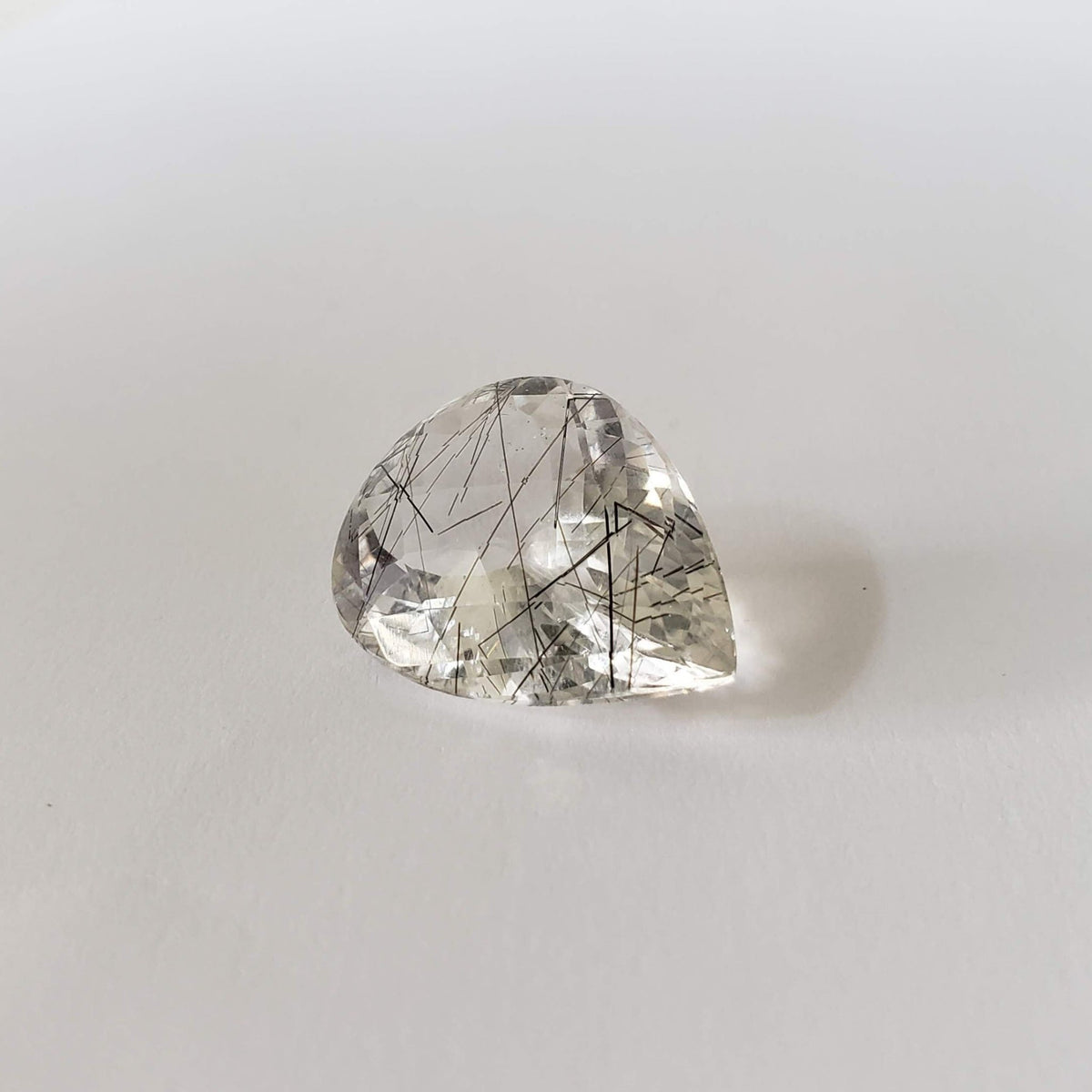  Tourmalinated Quartz | Pear Shape Cut | 24.3x18.5mm 23.35ct | Brazil 3