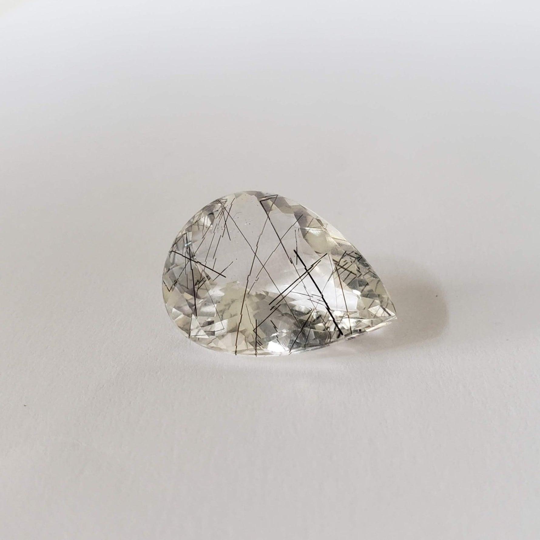  Tourmalinated Quartz | Pear Shape Cut | 24.3x18.5mm 23.35ct | Brazil 4