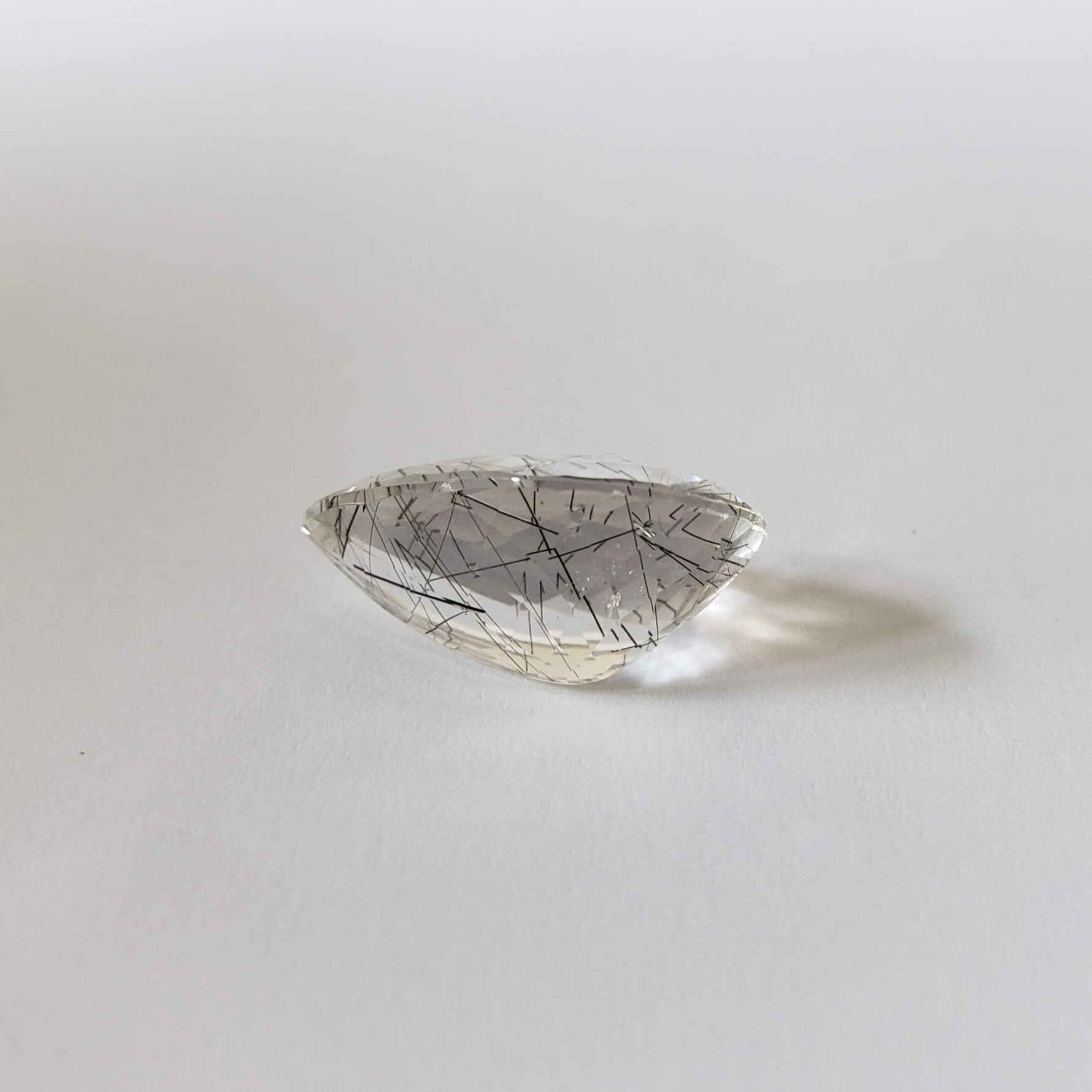  Tourmalinated Quartz | Pear Shape Cut | 24.3x18.5mm 23.35ct | Brazil 5