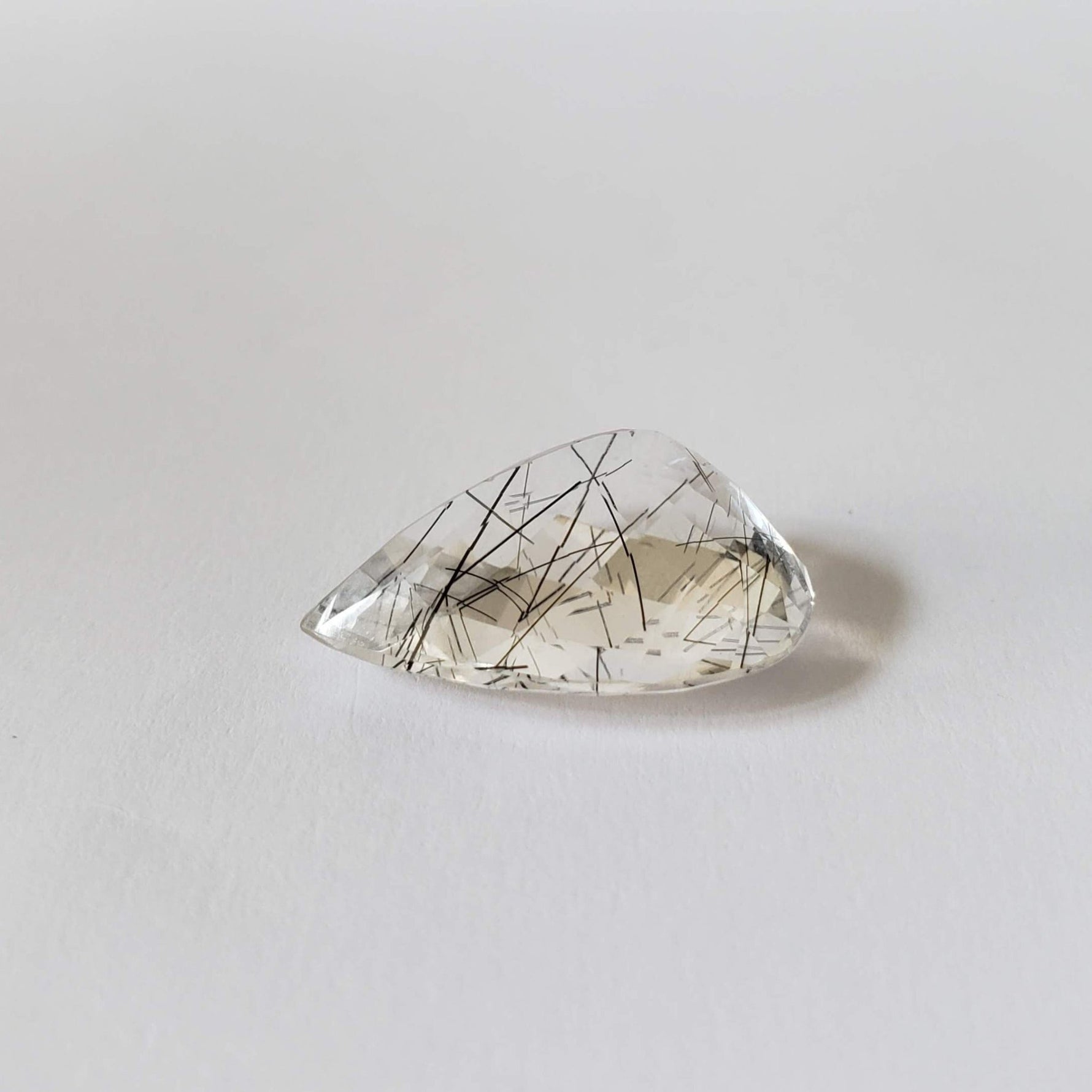  Tourmalinated Quartz | Pear Shape Cut | 24.3x18.5mm 23.35ct | Brazil 7